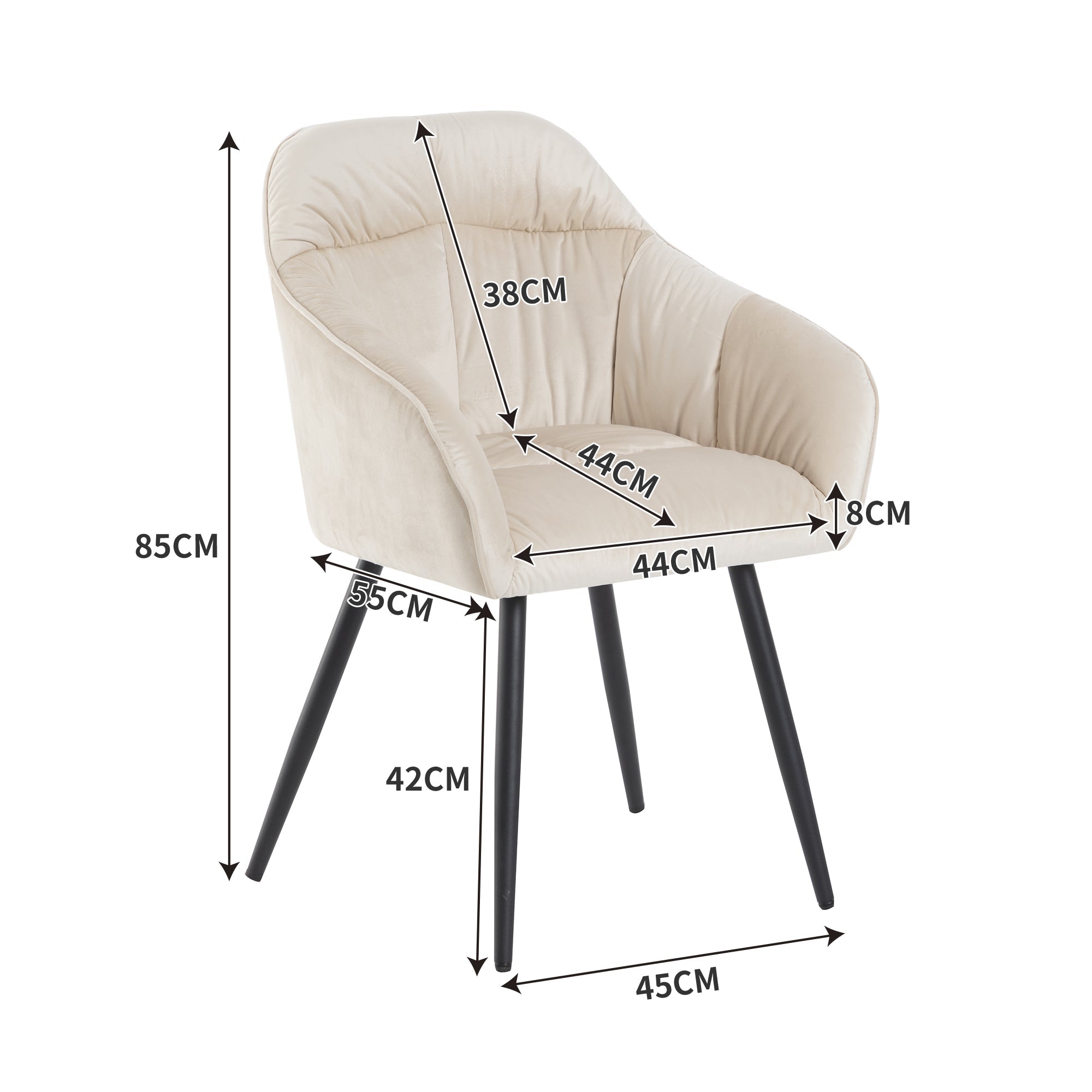 Logidon eettafelset 5 stuks 138,5 x 80 cm beige fluwelen stoelen