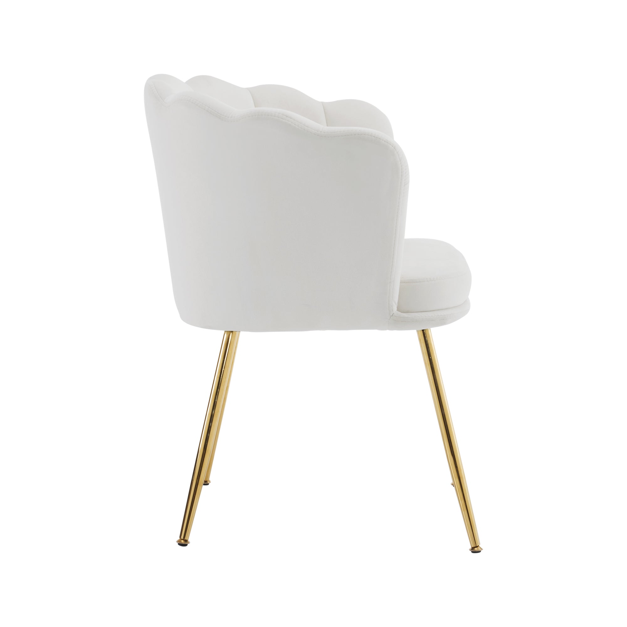 Logidon Moderne Fluwelen Fauteuil Beige Met Gouden Poten