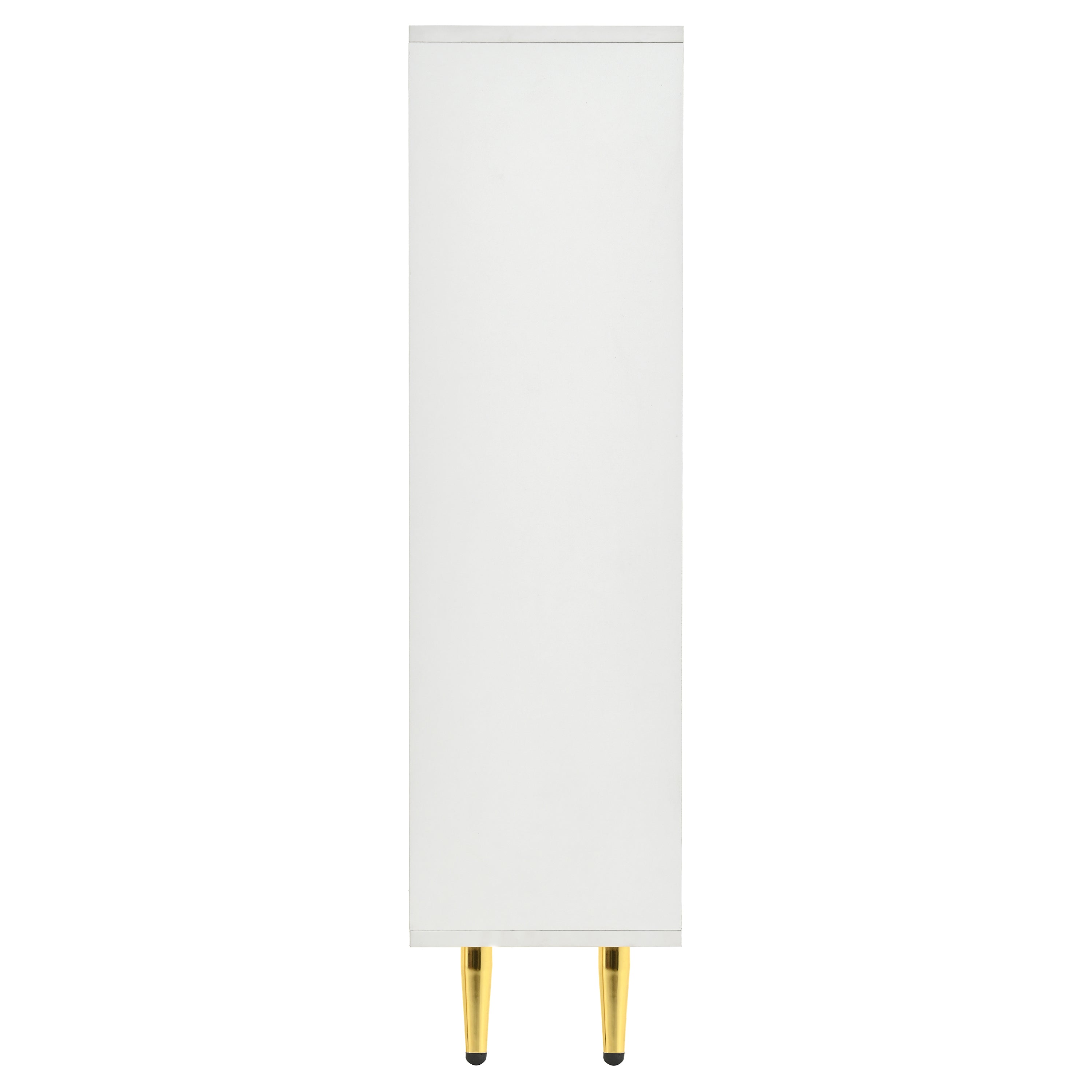 Logidon Moderne Schoenenkast Wit met Hoogglans Front en LED Licht 80x25x96 Cm