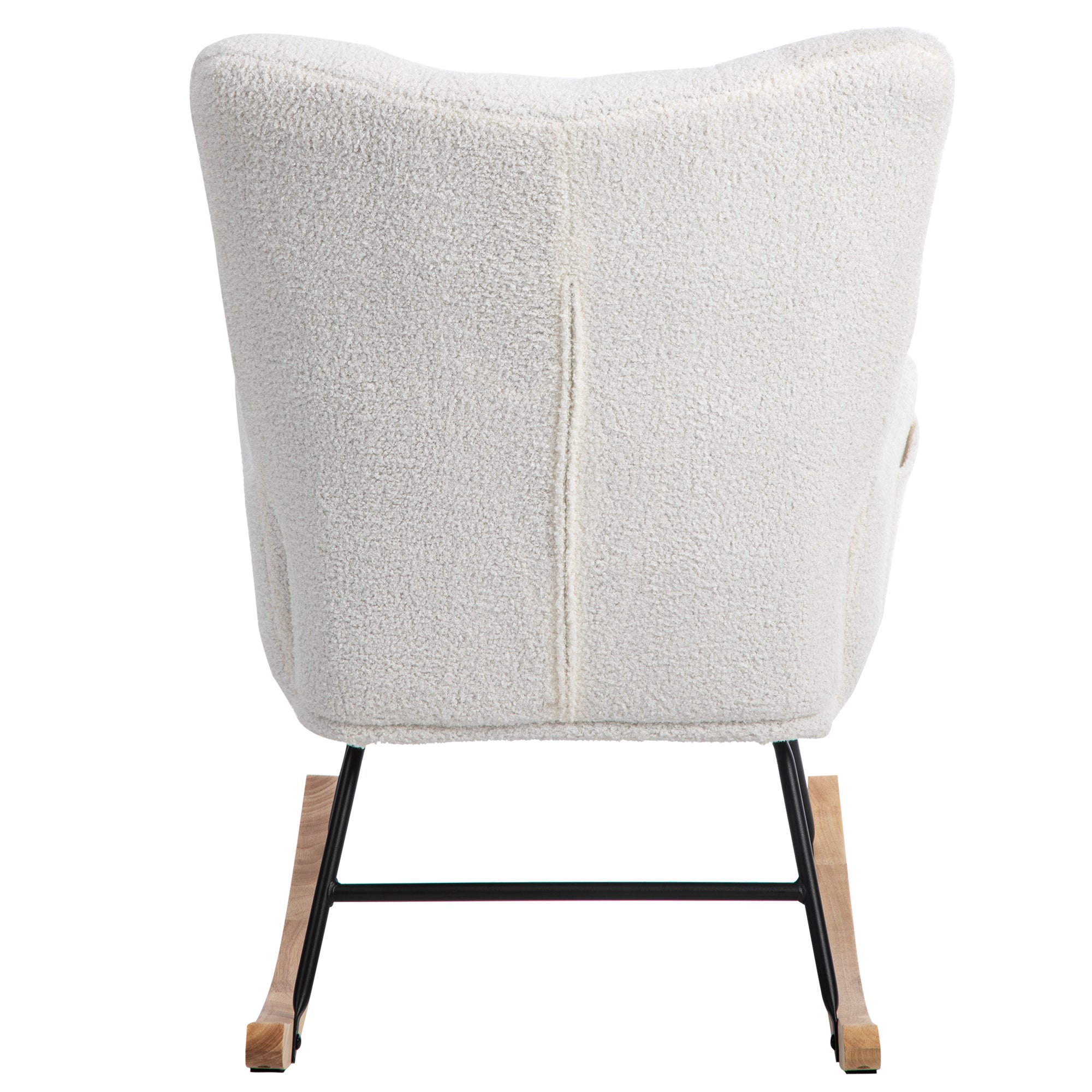 Logidon Ergonomische Witte Schommelstoel Met Voetenbank Hoogte 92 cm