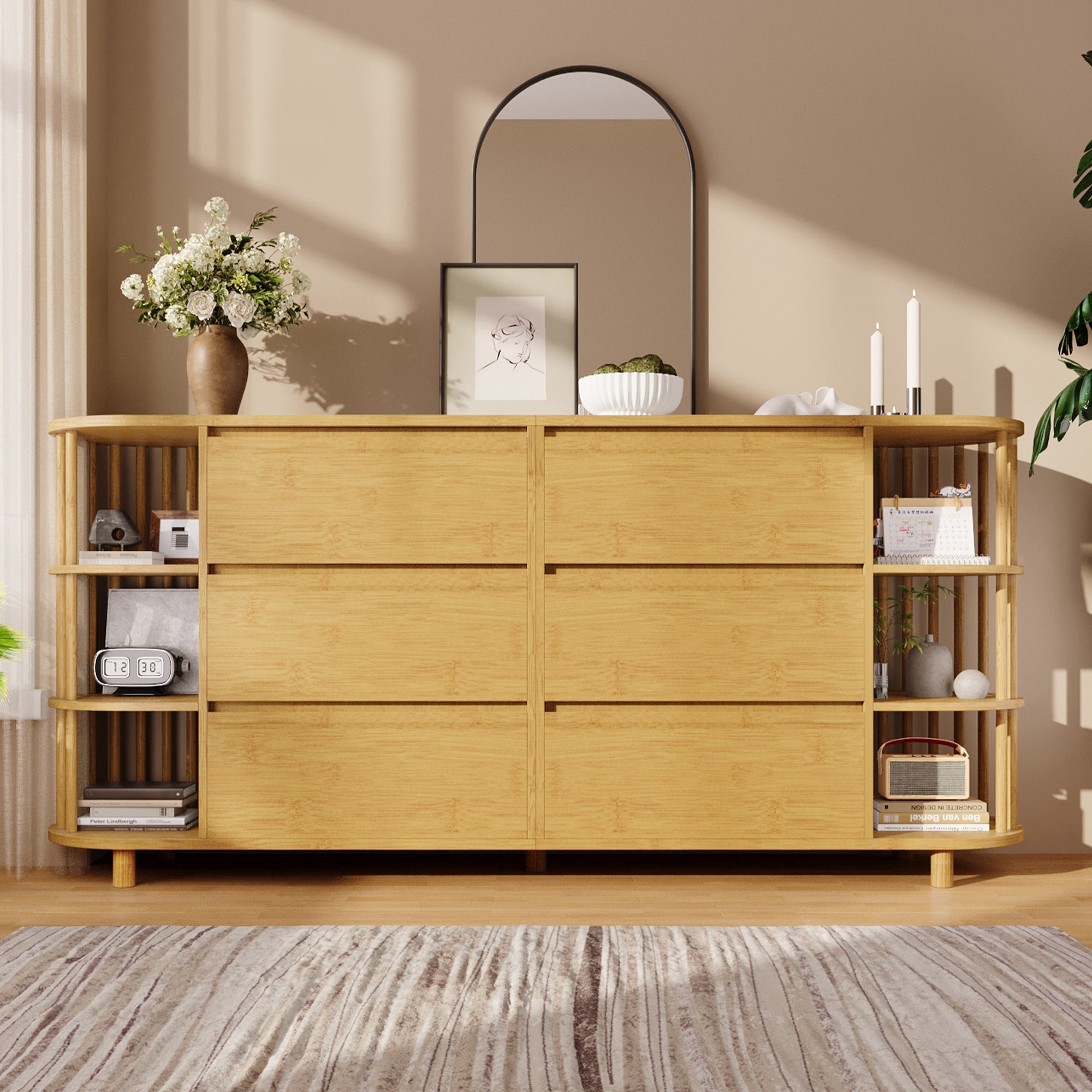 Logidon ladekast 160 cm eiken - Romeins design, 6 laden