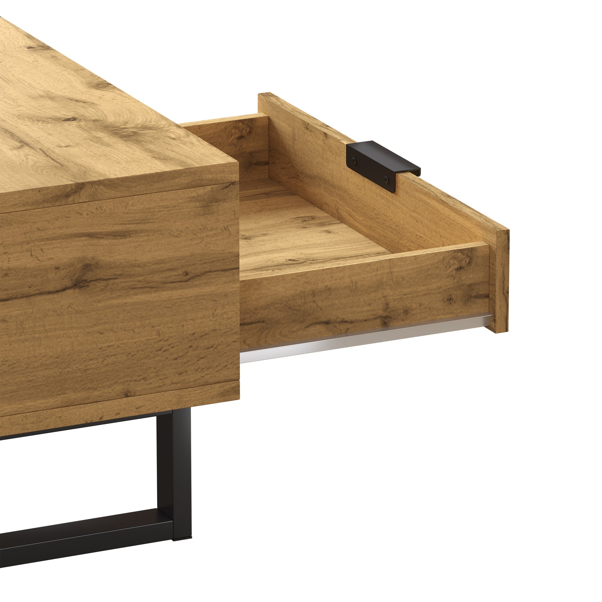 Logidon Salontafel Colour Block Zwart Hout met vakken en lades