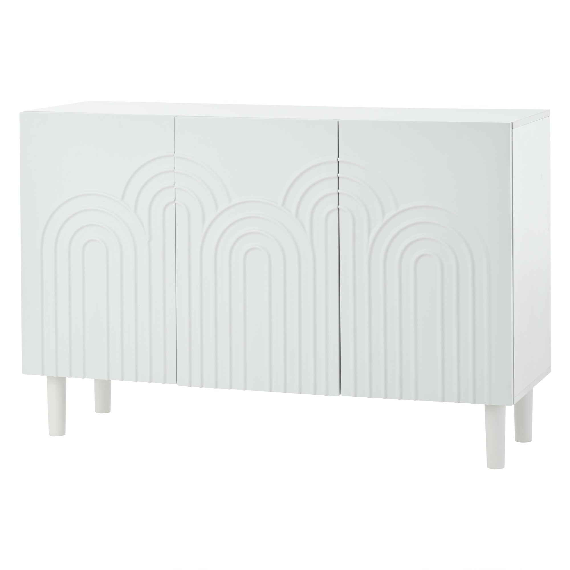 Logidon Dressoir 120x38,5x79 cm Wit MDF met 3 deuren