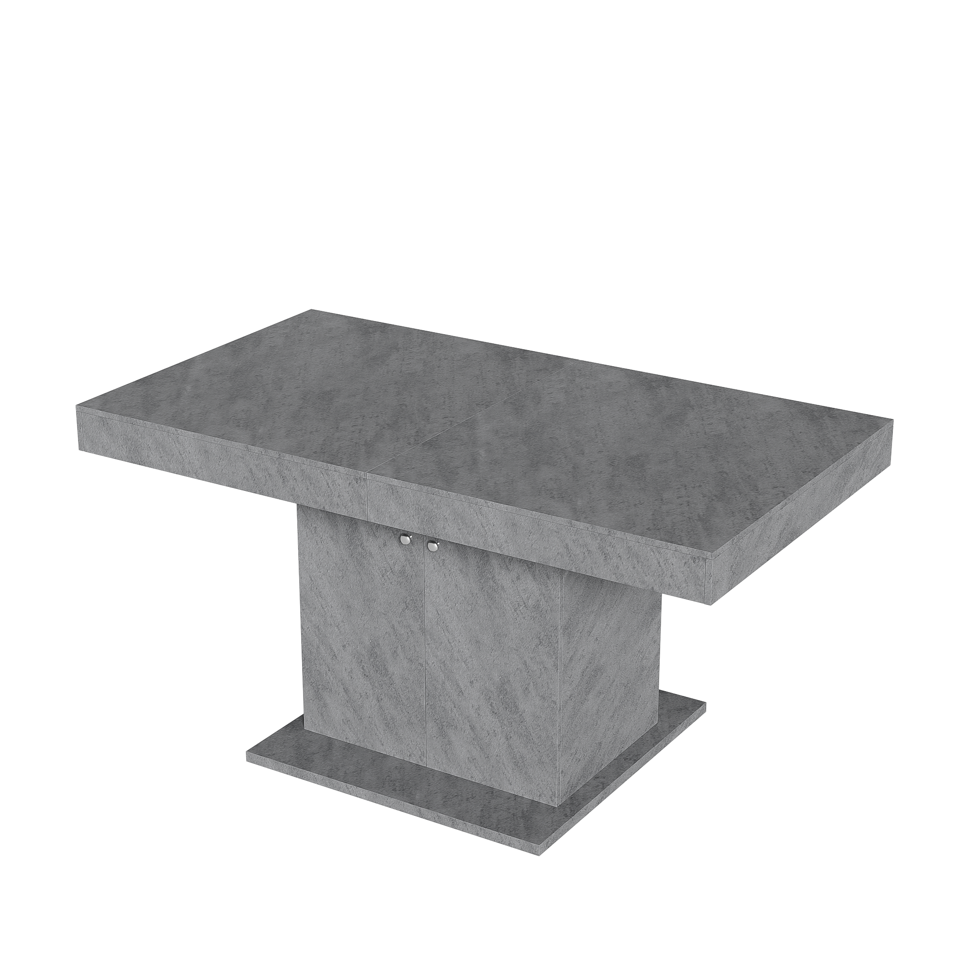 Logidon uitschuifbare eettafel L140/180xB80xH76 cm grijze betonlook