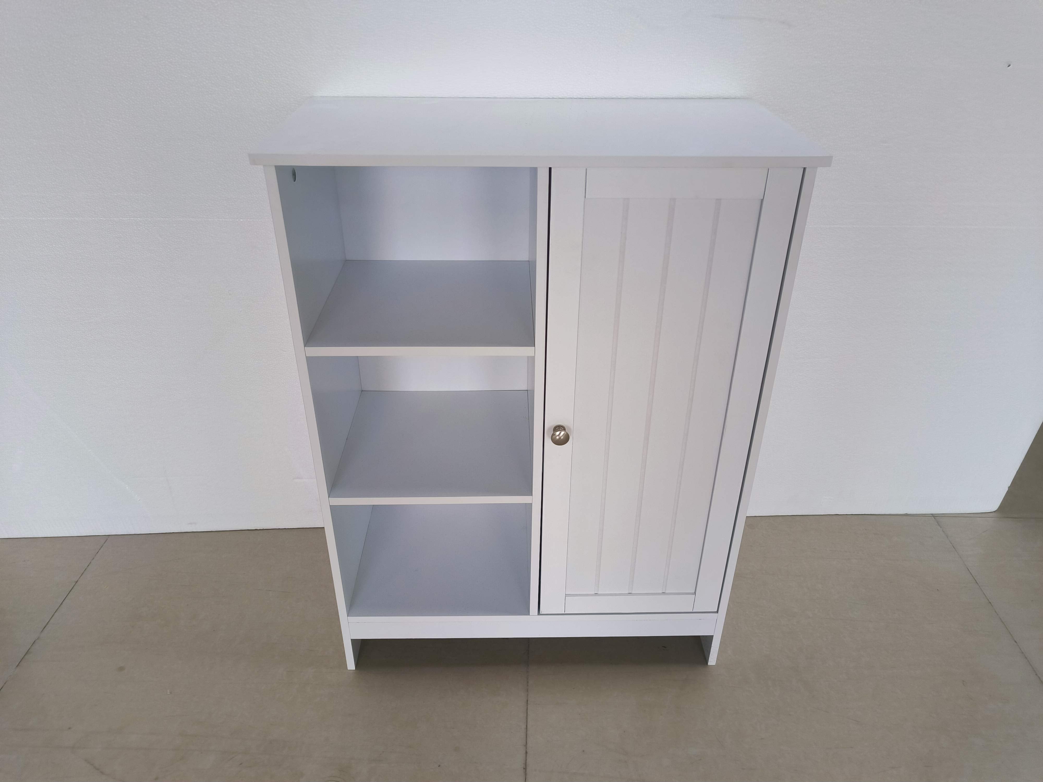 Logidon badkamermeubel wit 60x30x80 cm met 1 deur en 3 vakken