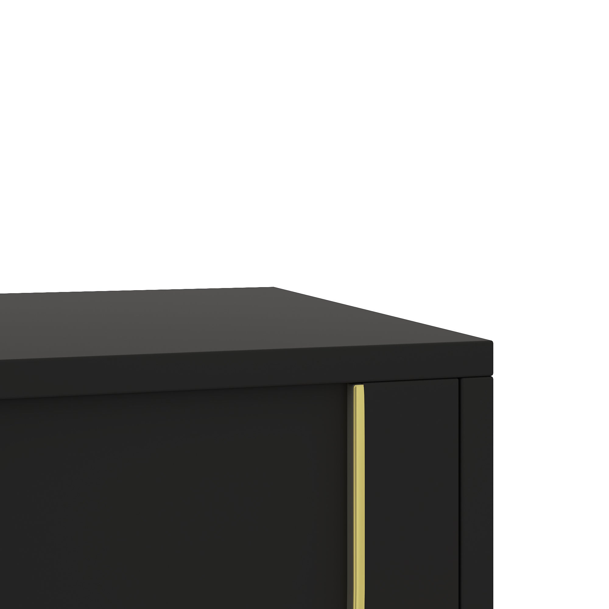 Logidon TV-meubel zwart met gouden accenten en push-to-open 170 cm