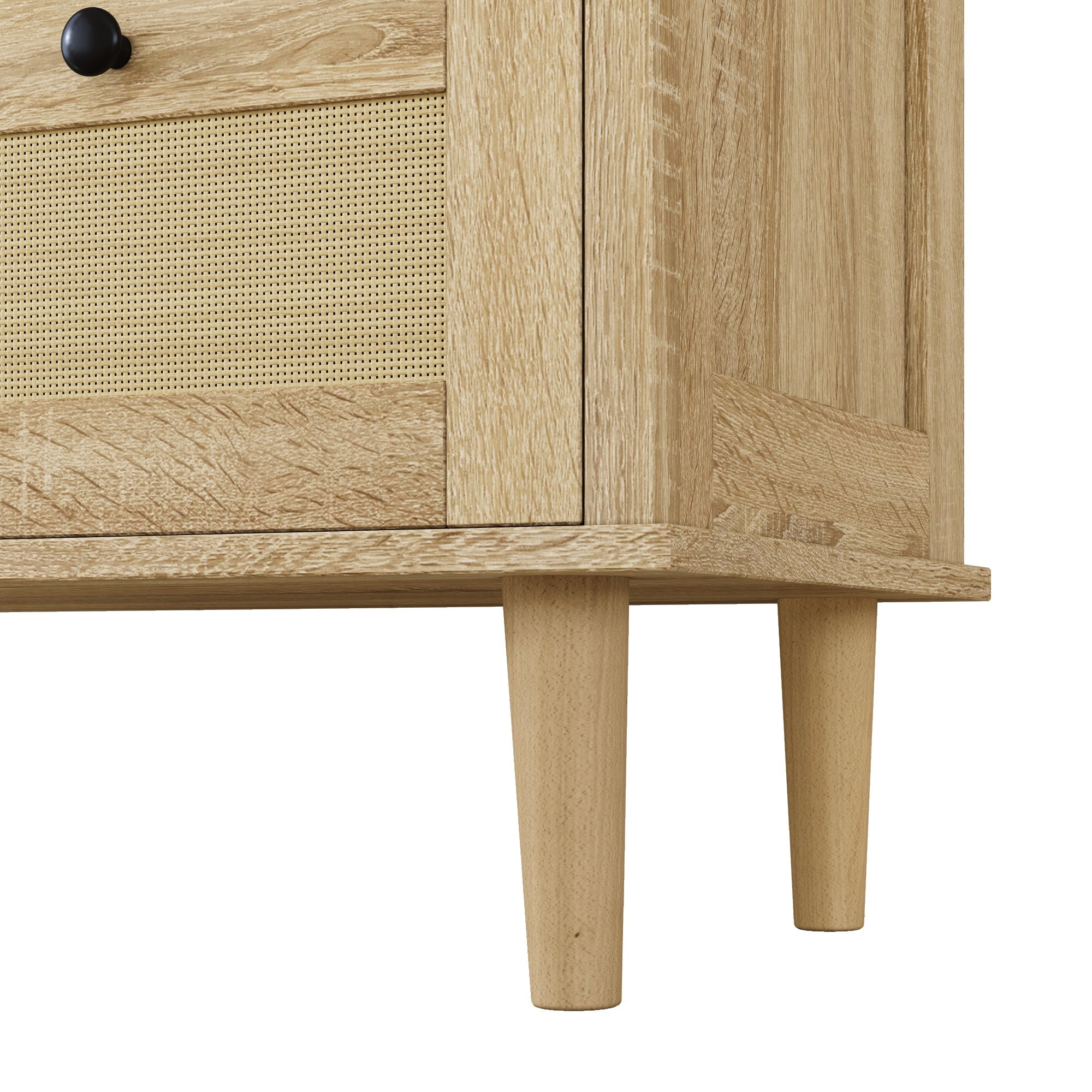 Logidon ladekast met 4 lades en rotan front naturel 80x40x80 cm