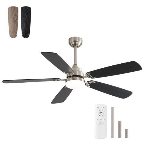 Logidon 52 inch plafondventilator LED verlichting DC motor 5 bladen