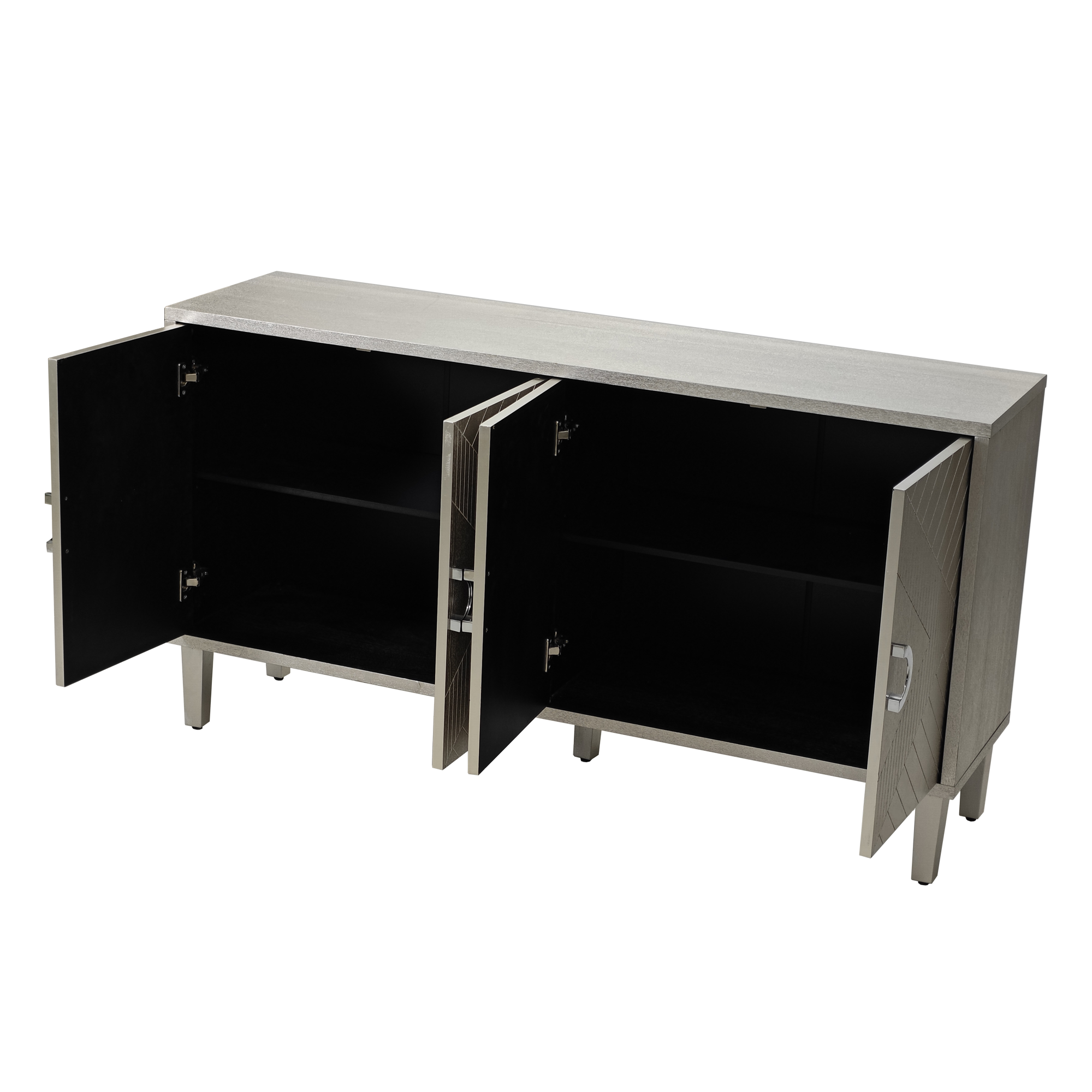 Logidon 152 cm 4-deurskast Champagne MDF Woonkamer