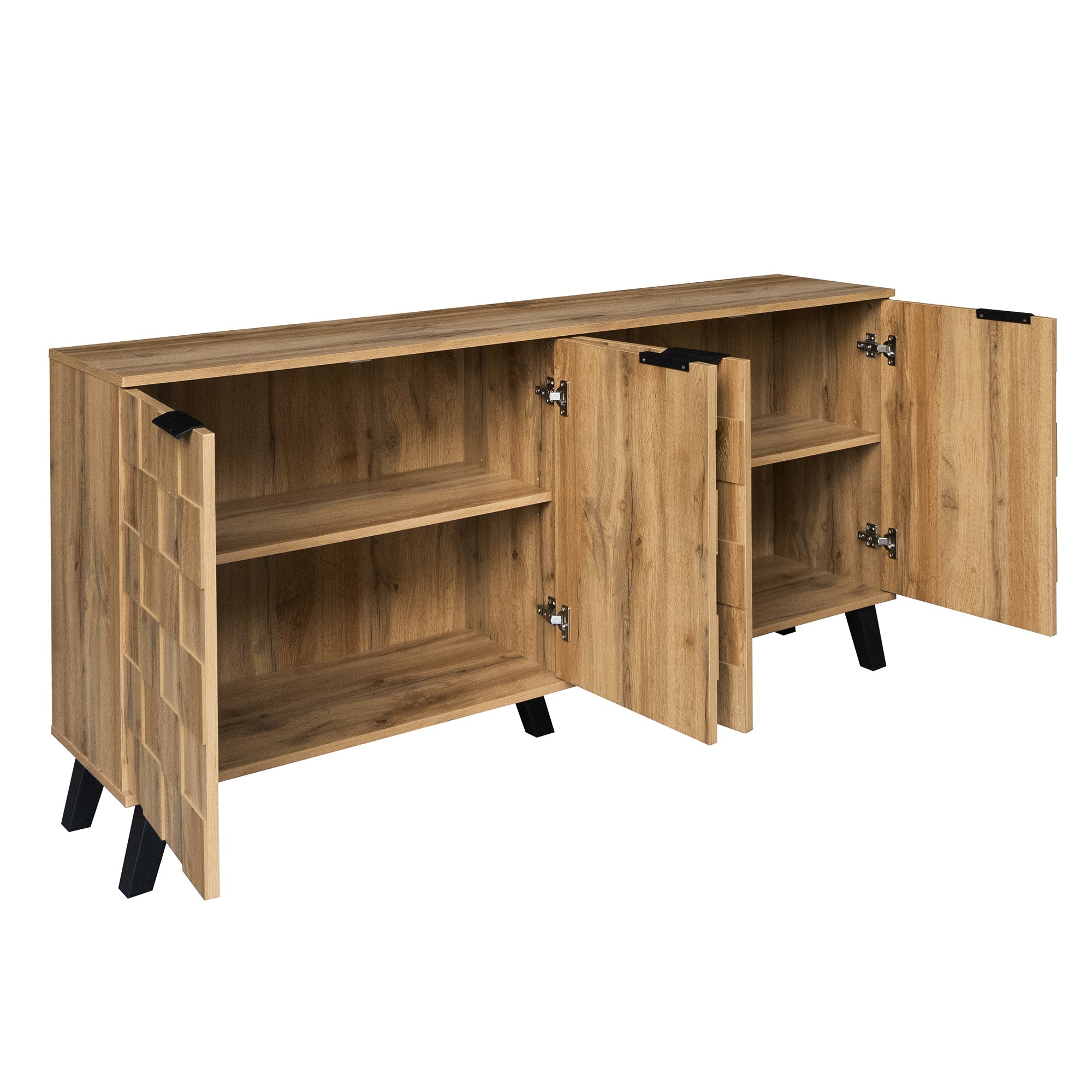 Logidon Modern dressoir vier deuren 160,5 x 35,5 x 78 cm