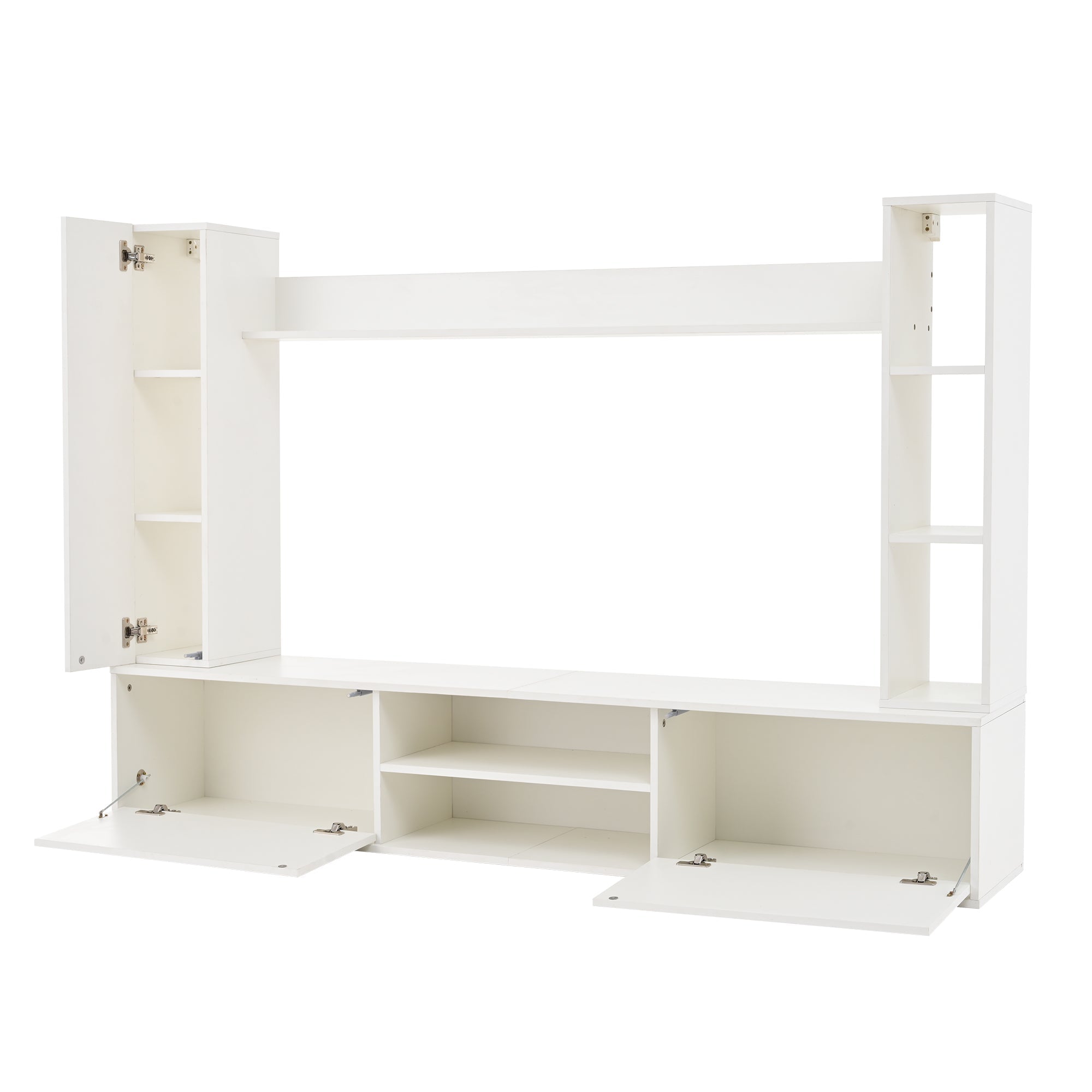 Logidon TV wandmeubel wit 180x35x33,5 cm compleet 4 delen