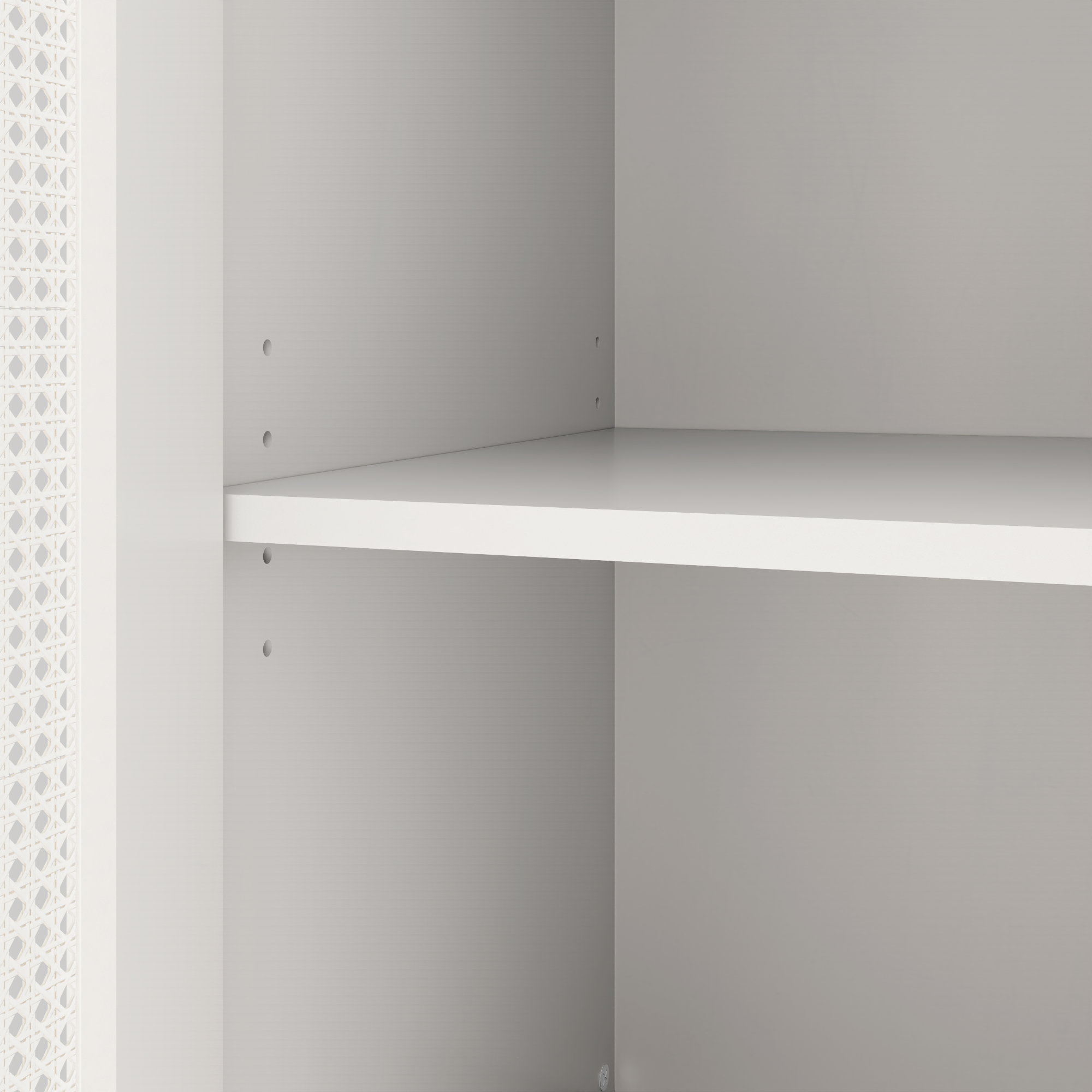 Logidon dressoir met rotan deuren wit 120 x 40 x 90 cm