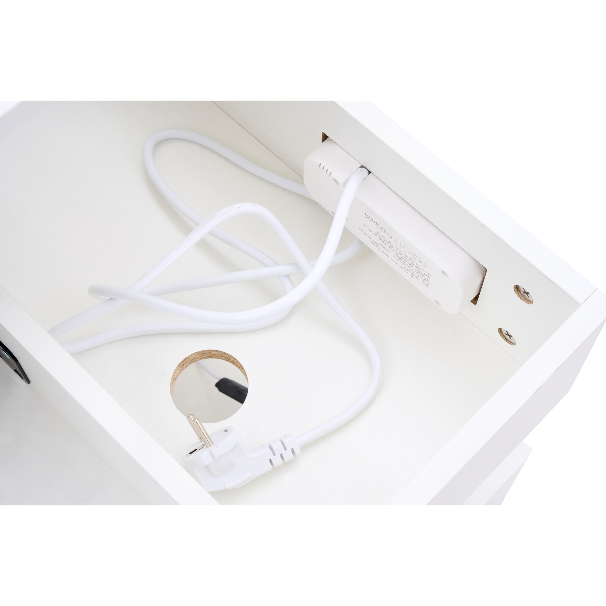Logidon salontafel LED-verlichting en opbergruimte wit 100x50 cm