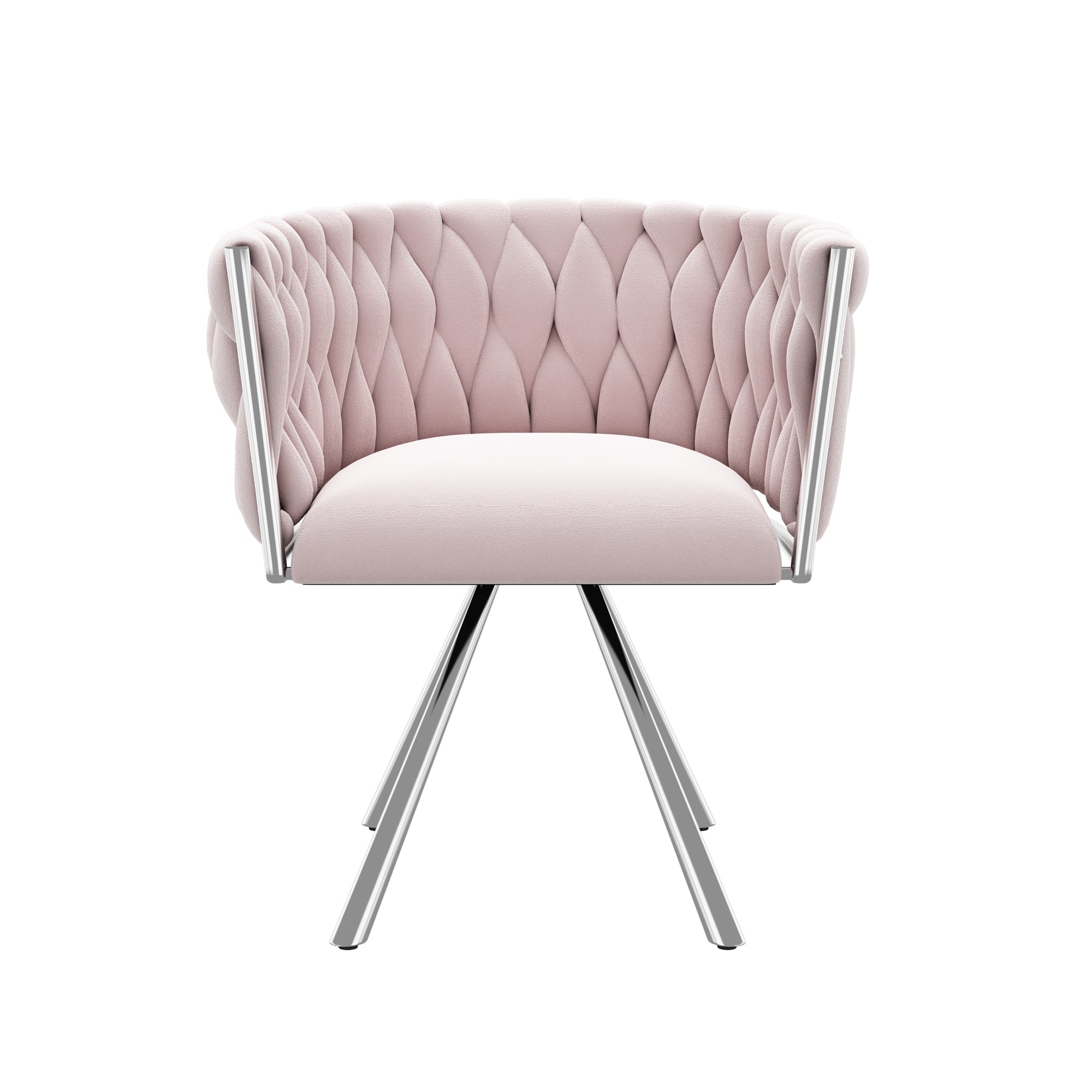 Logidon Fluweel Kapstoel Roze Luxe Draaistoel Met Metalen Frame
