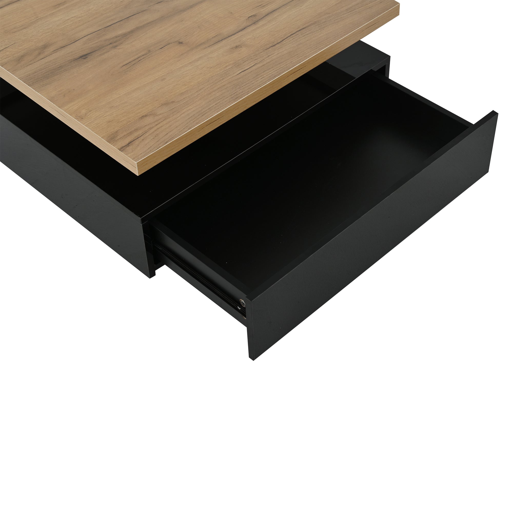 Logidon Vierkante Draaibare Salontafel 70x70 cm Bruin 360 graden