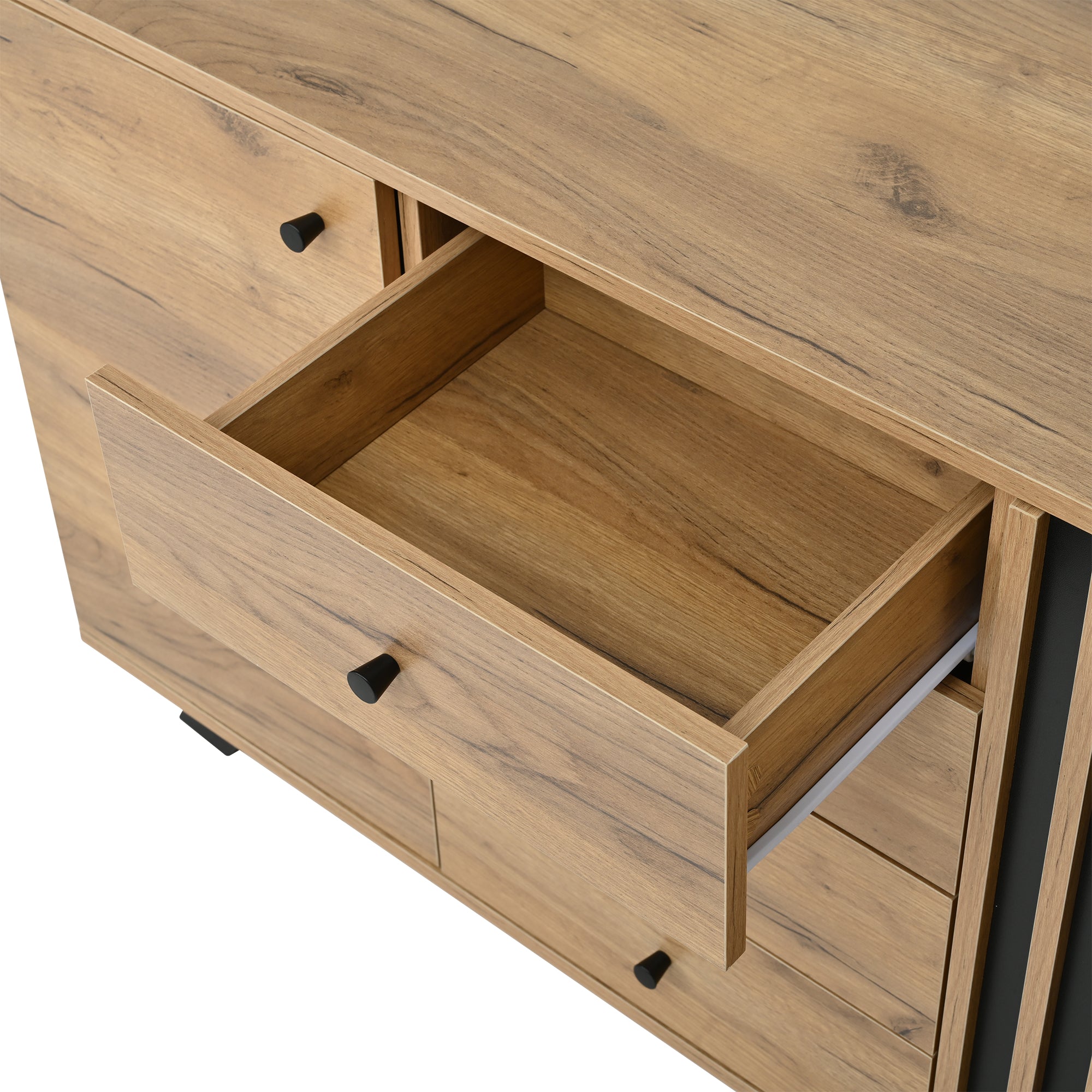 Logidon sideboard 120x38x75cm 4 drawers 2 doors hollow design
