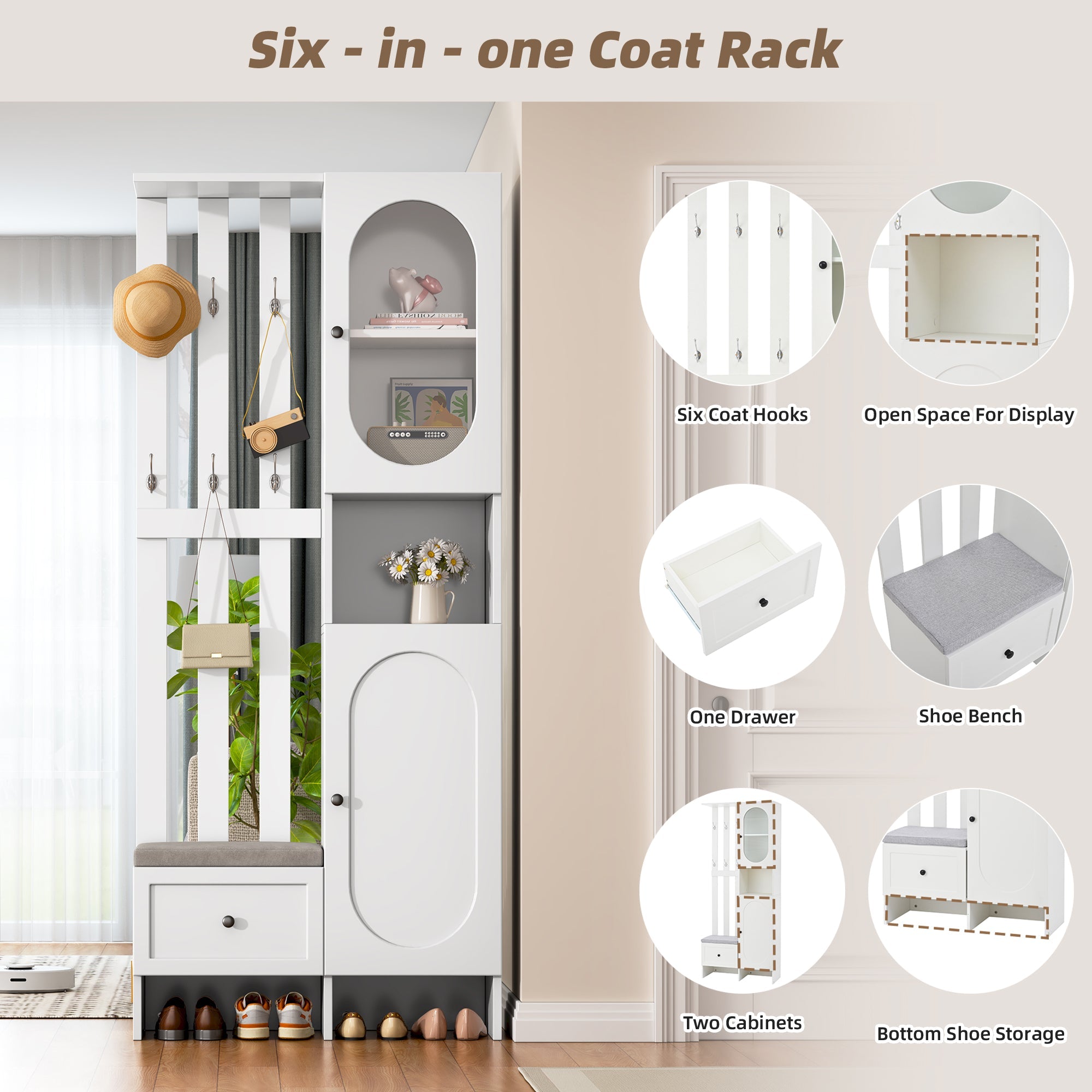 Logidon compacte kledingkast 85x33,5x200 cm wit 2 kasten