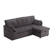 Logidon Sofa Bed With Storage Space Dark Gray Modular Corner Sofa