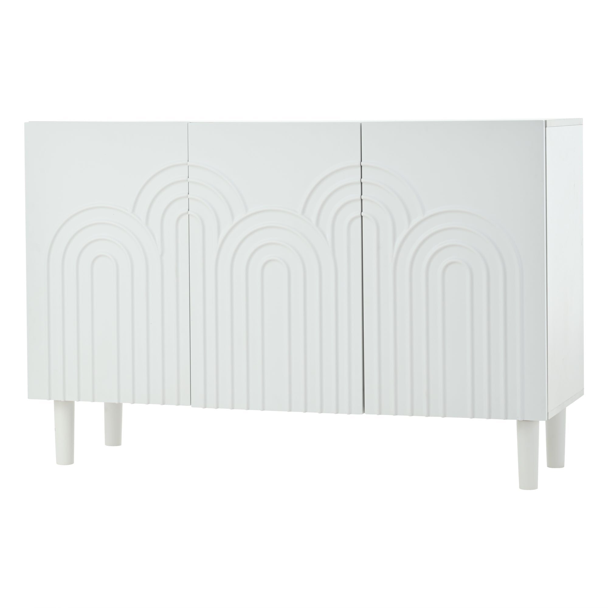 Logidon Dressoir 120x38,5x79 cm Wit MDF met 3 deuren
