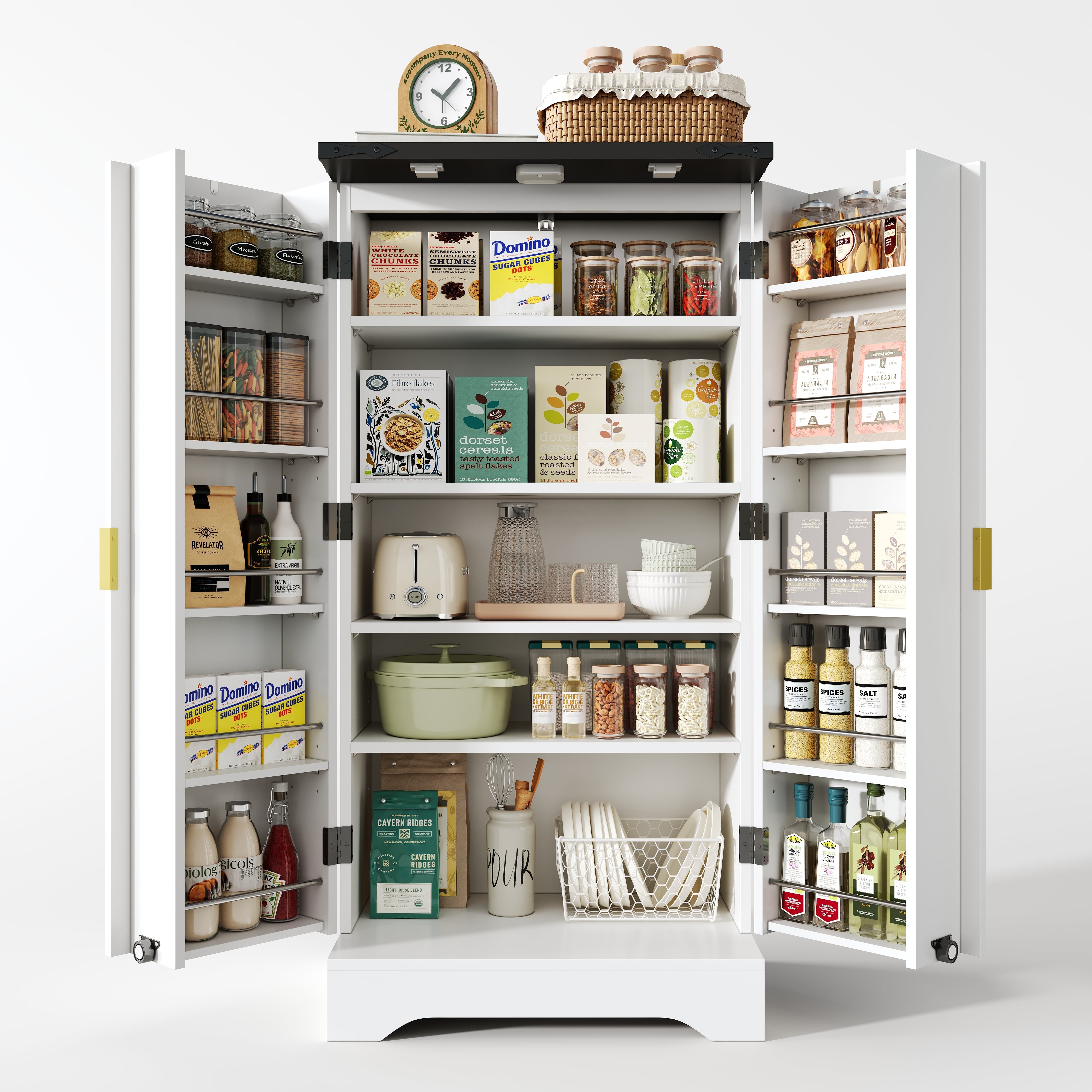 Logidon keukenkast wit met LED sensorlicht 120x60,5x40 cm