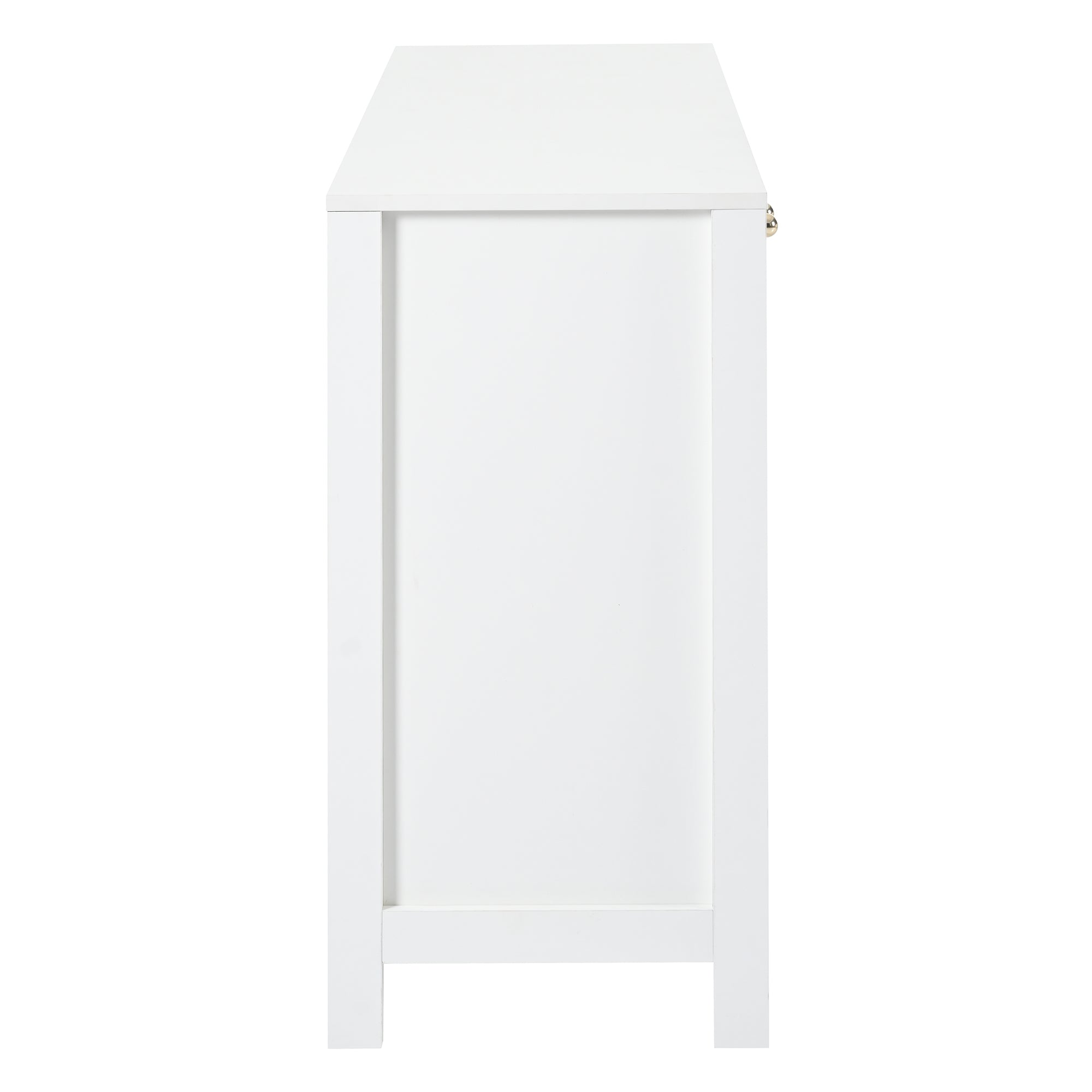 Logidon Modern dressoir 4 rotan deuren wit 145x40x80 cm