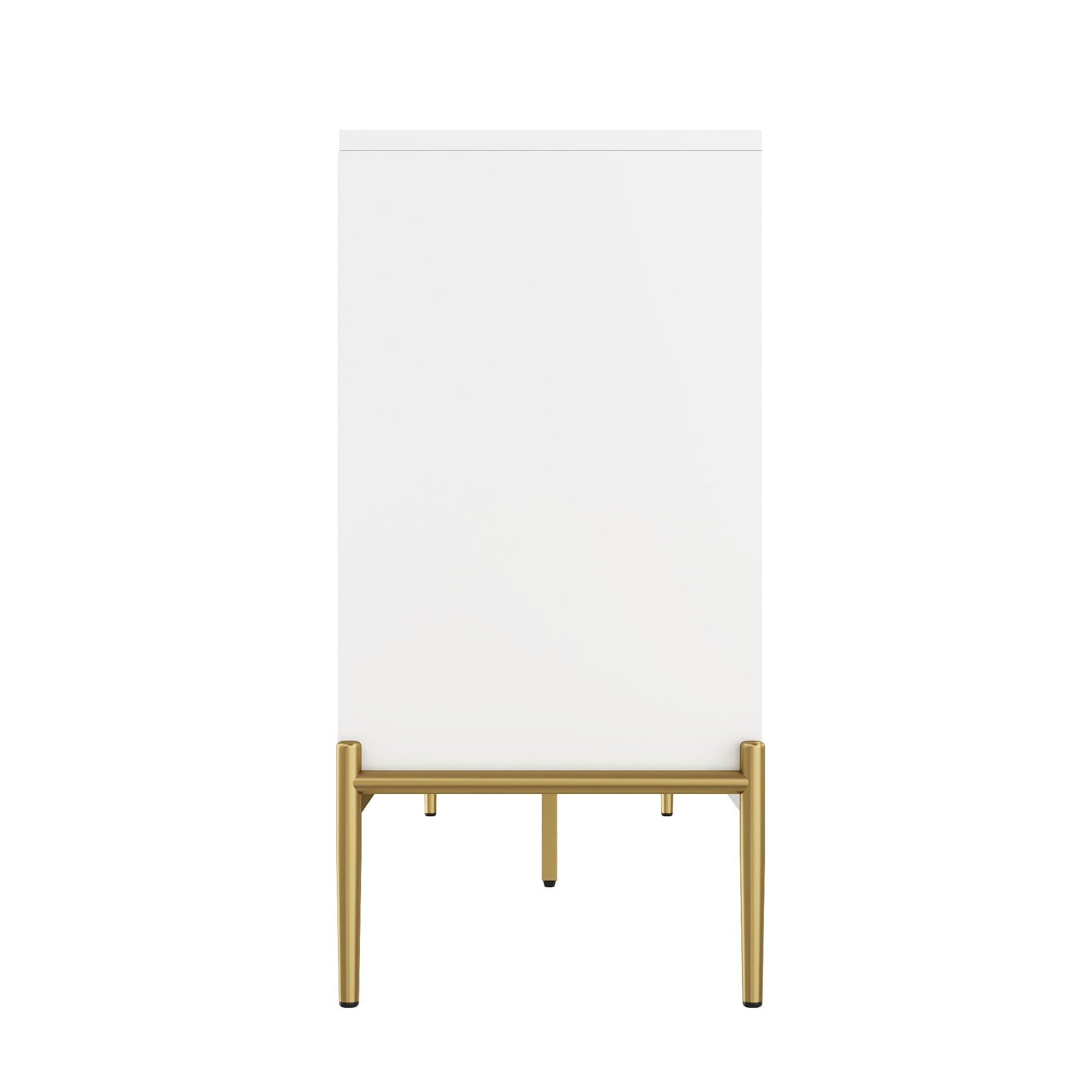 Logidon Modern dressoir wit met gouden details, 4 deuren, 162x40x80