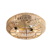 Logidon 22 inch Boho Rotan plafondventilator met afstandsbediening