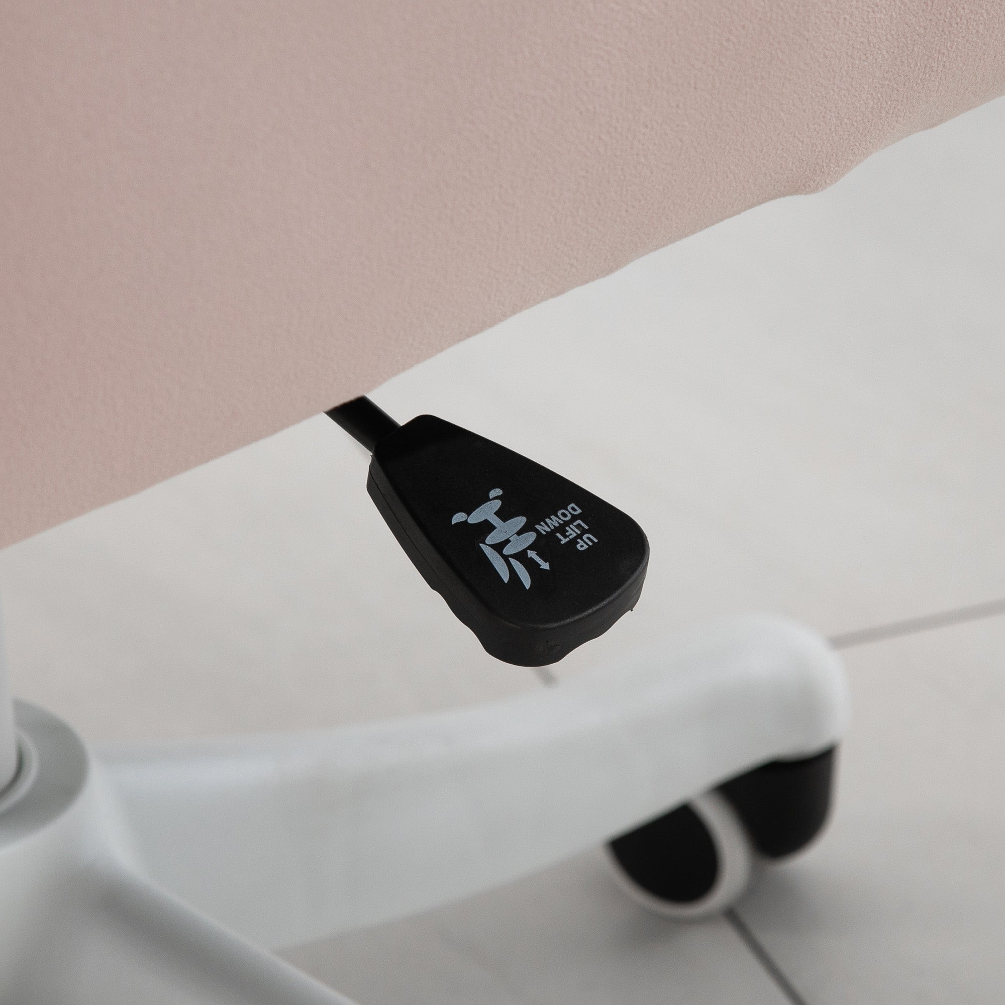Logidon massagebureaustoel roze fluweel met trilfunctie