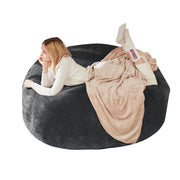Logidon 4FT Zitzak Grijs Comfortabele loungestoel voor volwassenen