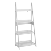 Logidon ladderboekenkast wit 4-laags staande plank 63x39x150 cm