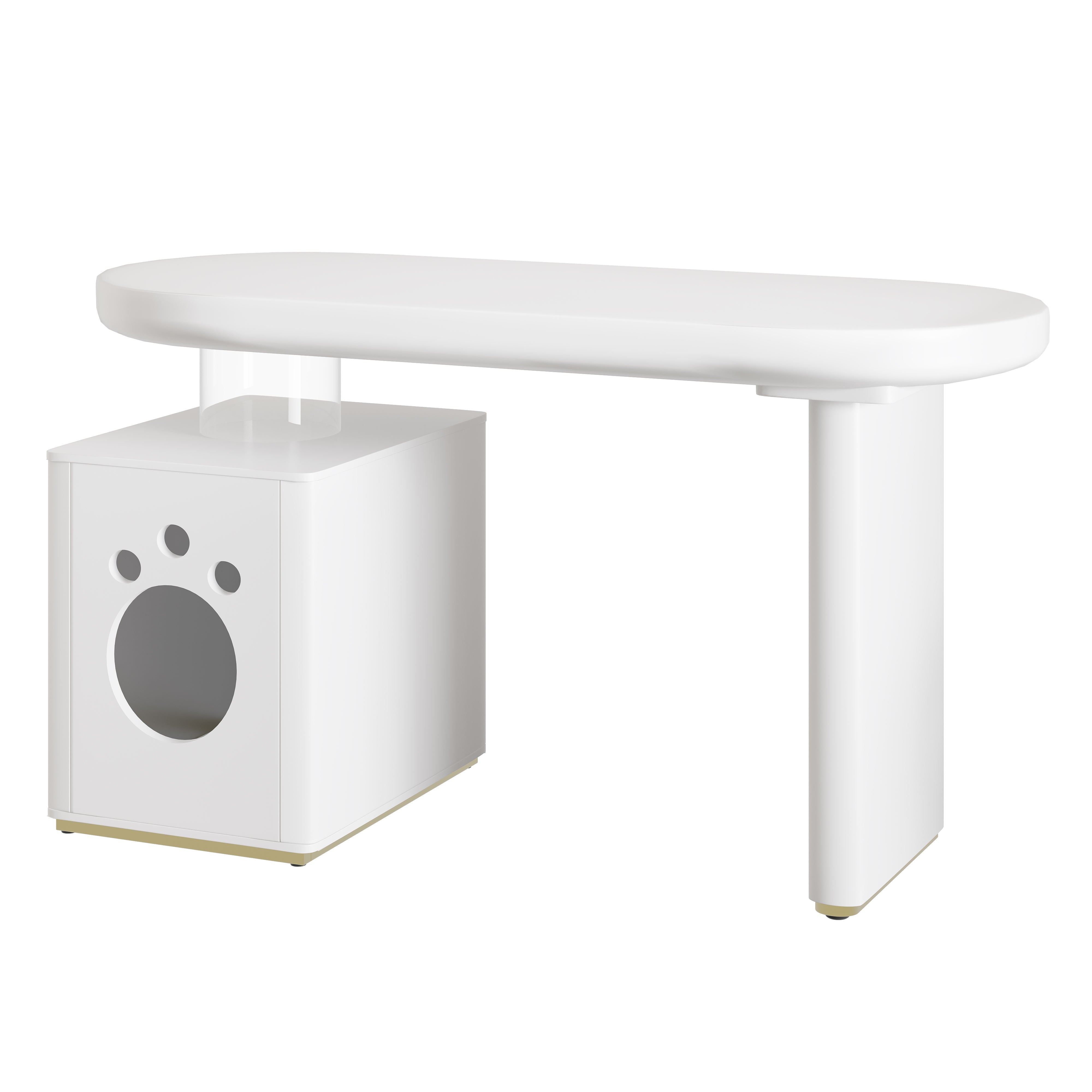 Logidon Bureau met Dierenbed Wit 117x50x76 cm
