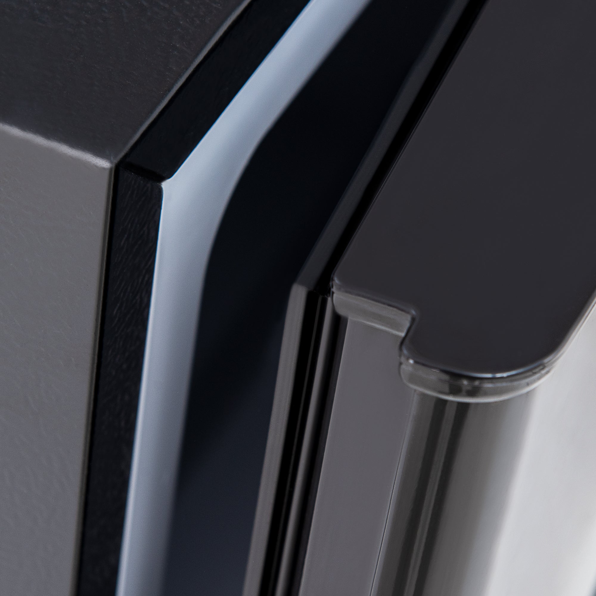 Logidon koel-vriescombinatie dubbele deur 86,8 cm hoog premium zwart