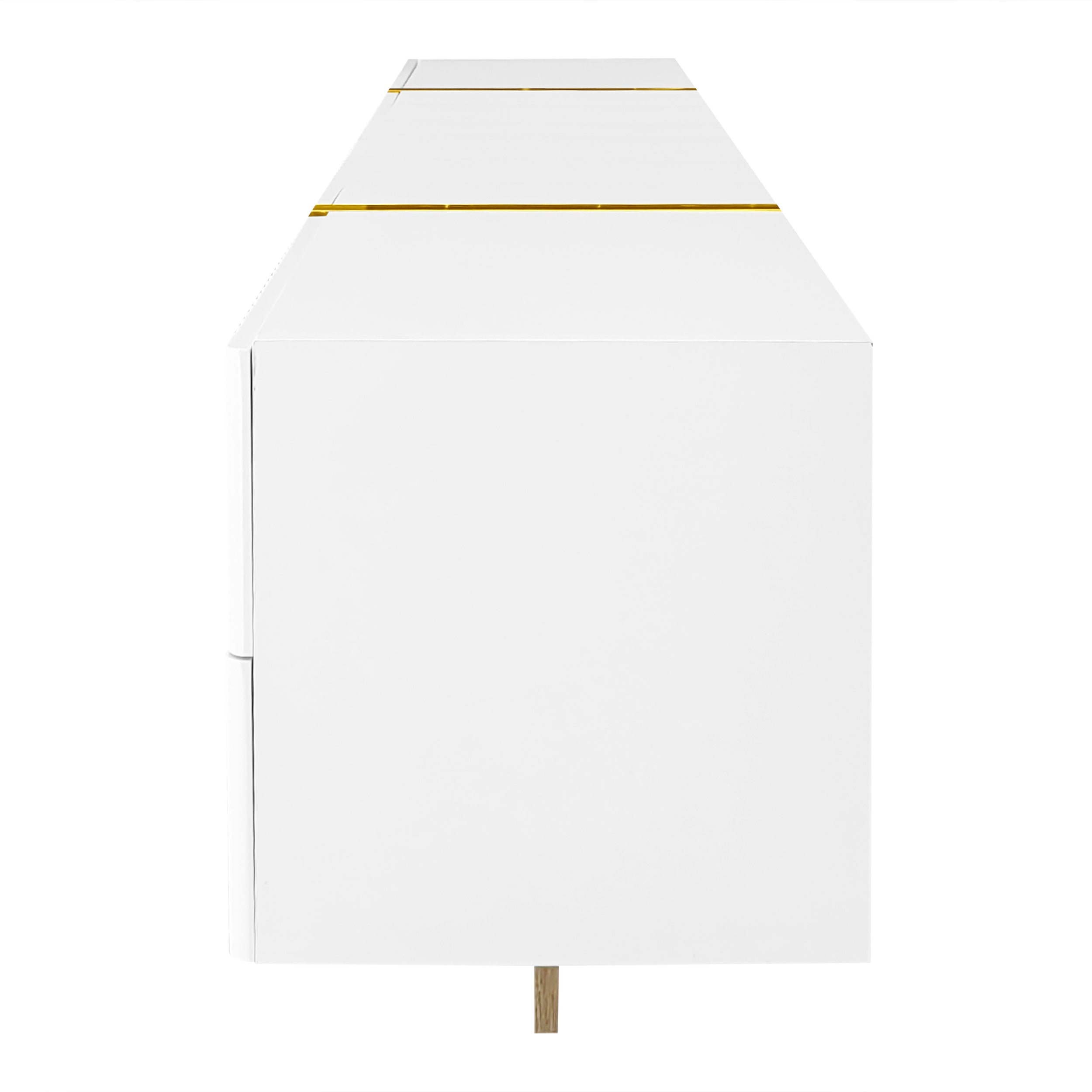 Logidon TV-meubel 190 cm wit goud houtnerf 3 deuren 2 lades