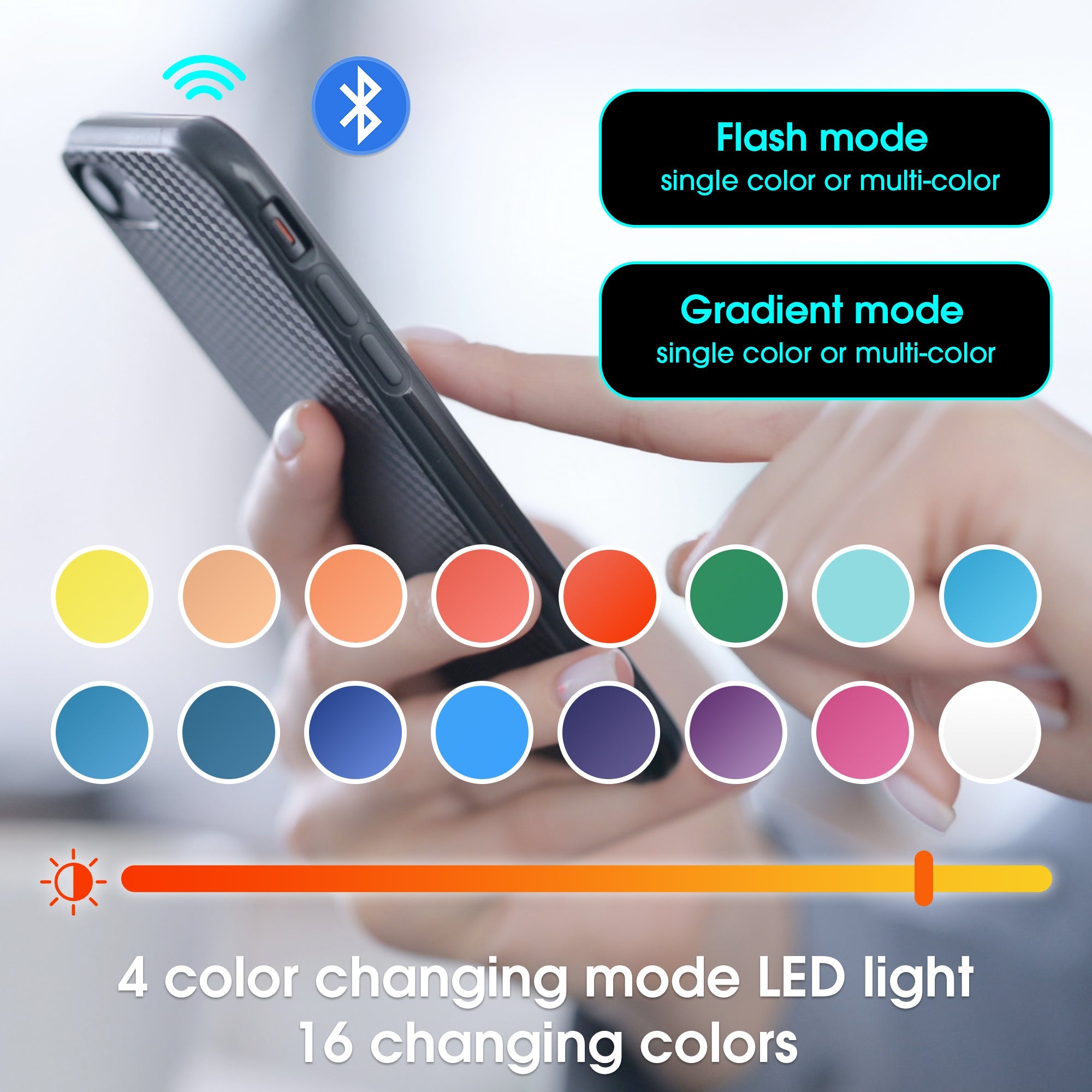 Logidon dressoir hoogglans wit vitrinekast LED 16 kleuren 120x37x76,5 cm