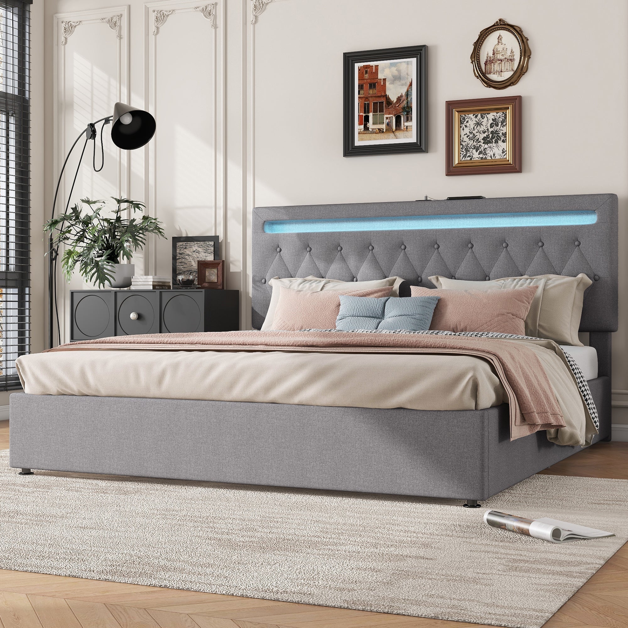 Logidon 180x200cm vlakbed met hydraulisch hefmechanisme LED