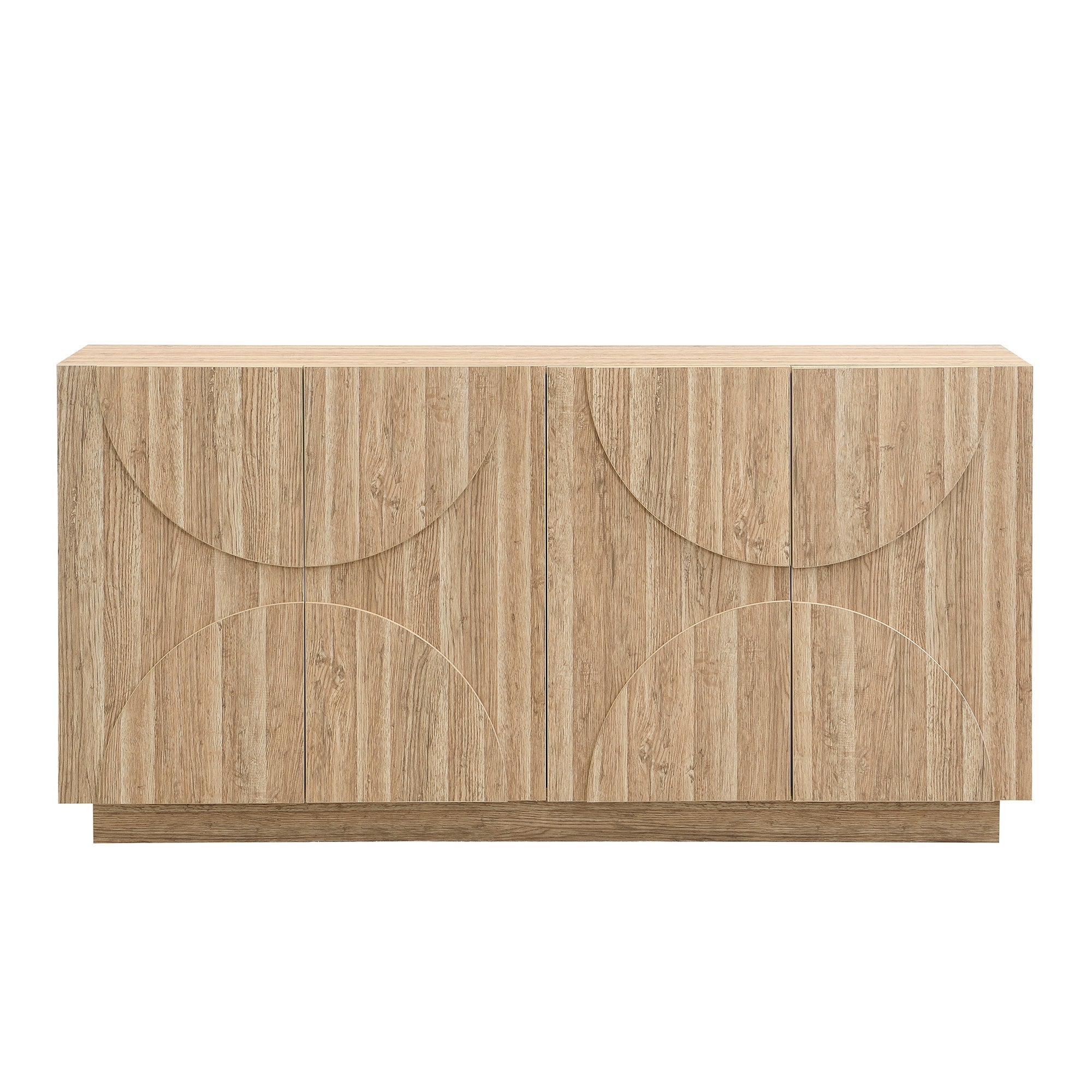Logidon Dressoir 160x40x80 cm naturel hout met deuren en soft close
