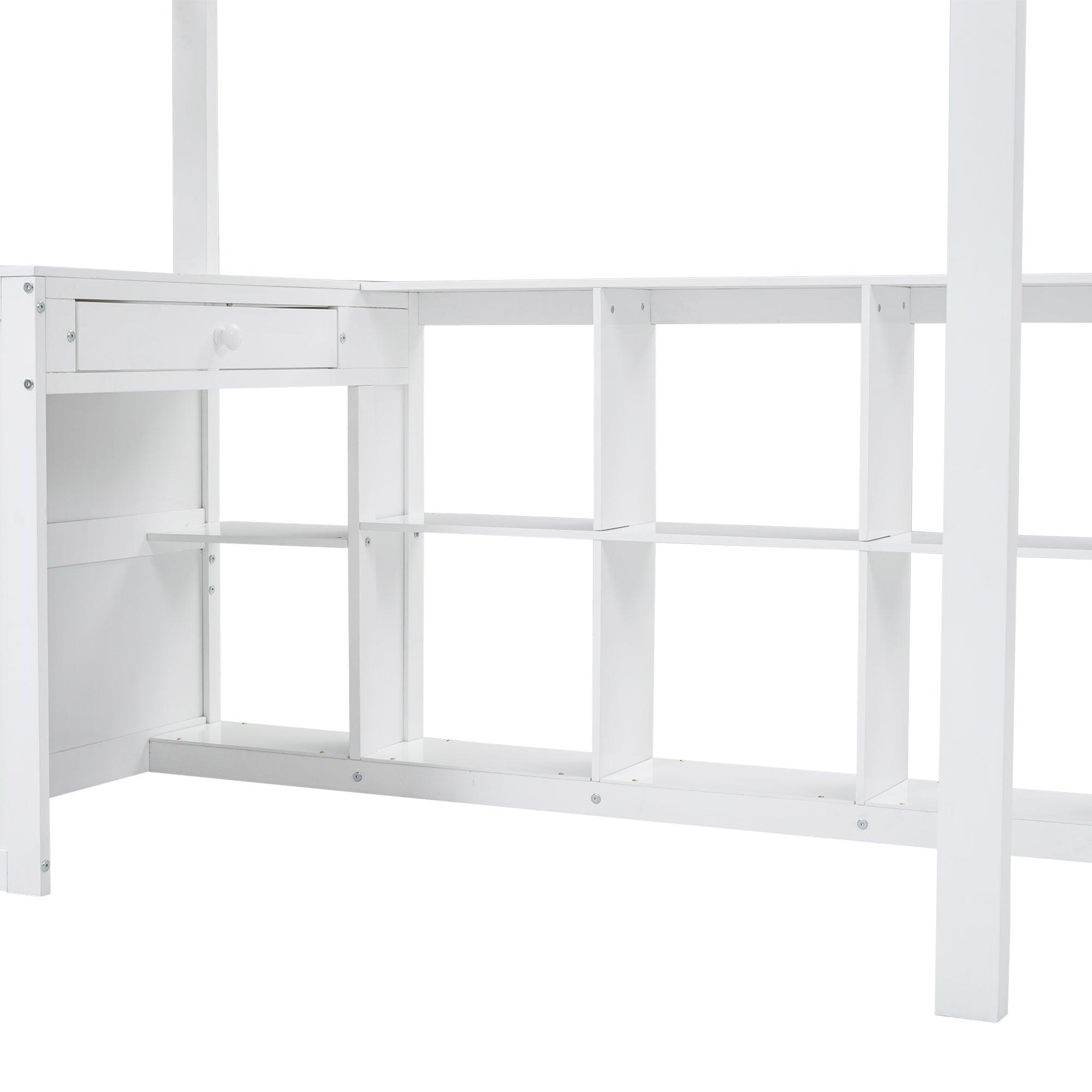 Logidon stapelbed 90x200 cm witte drietrapsladder met bureau