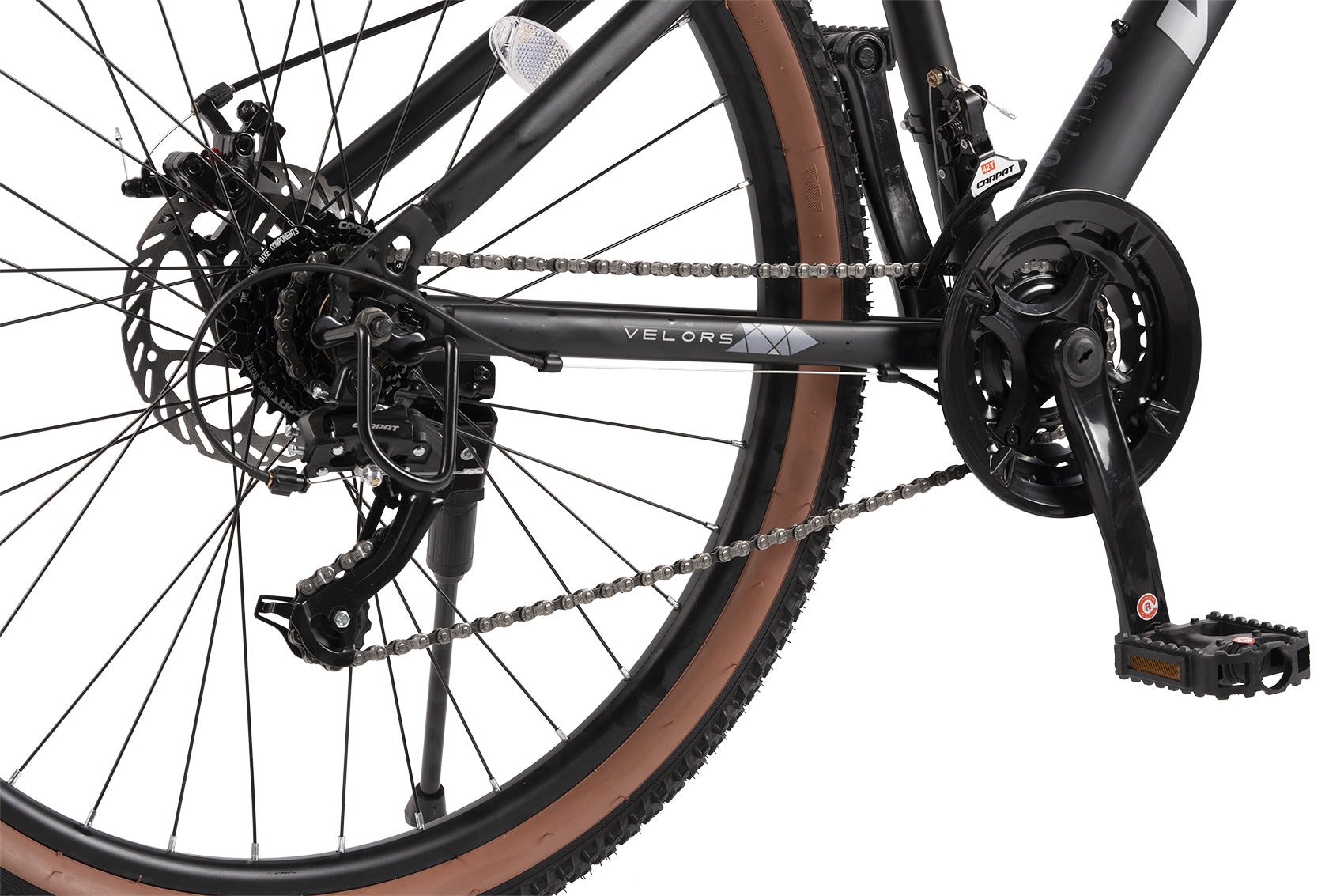 Logidon Velors 27,5 inch mountainbike zwart grijs 21 versnellingen