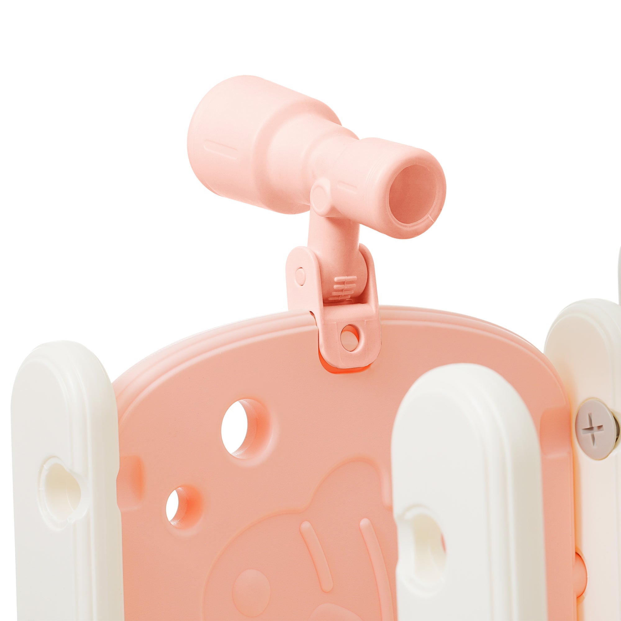 Logidon 8-in-1 kinderspeeltuin vrijstaande glijbaan met roze zeedieren