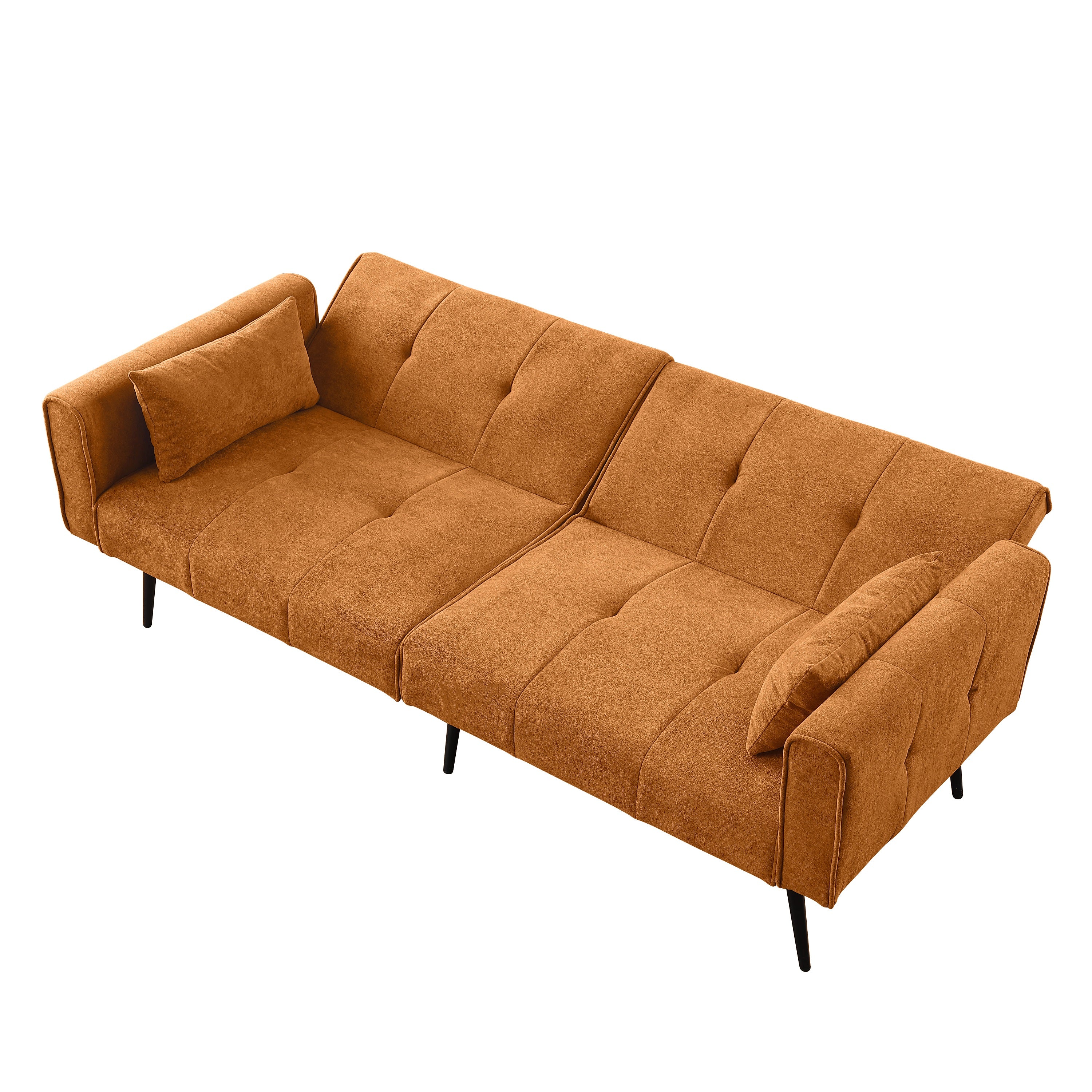 Logidon gele stoffen slaapbank 68 inch modulair voor woonkamer
