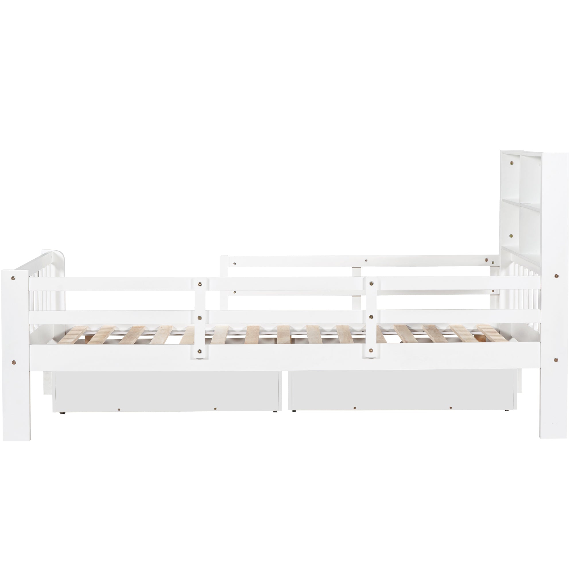 Logidon Kinderbed met Laden en Plank 90x200 cm Wit