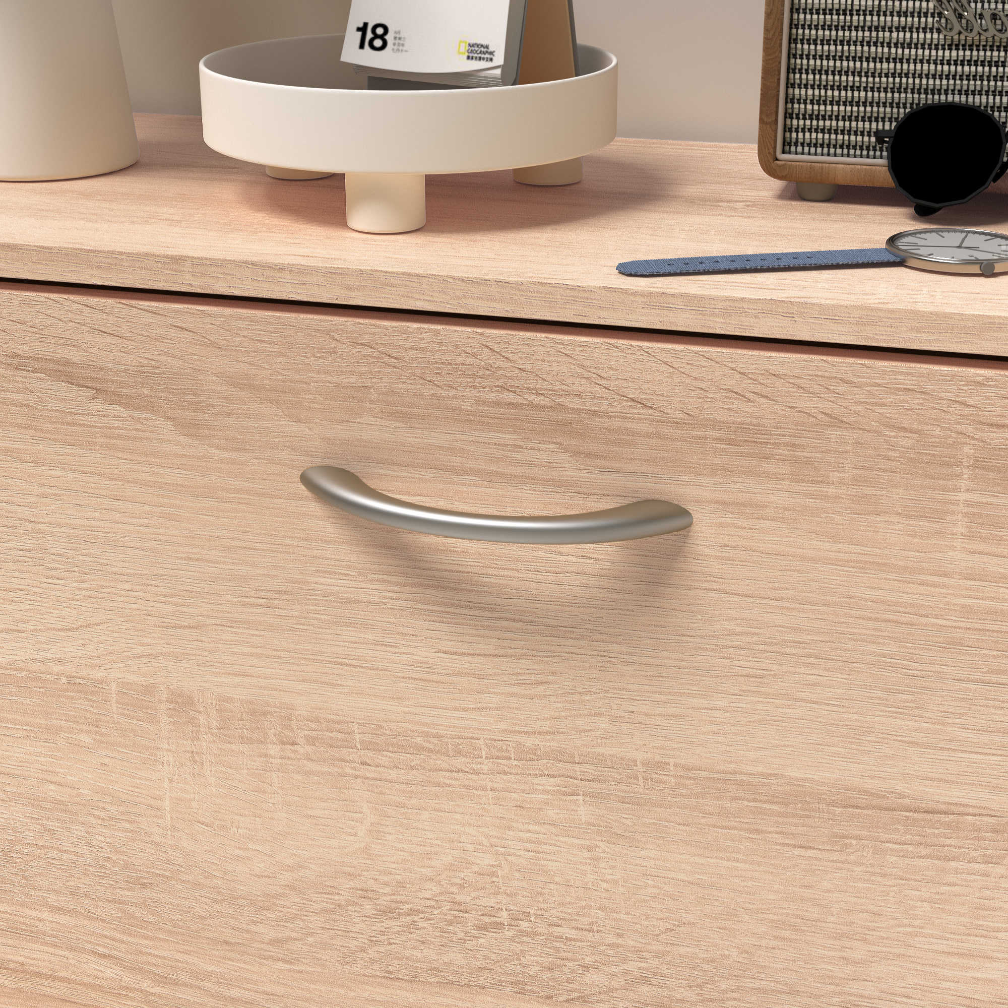Logidon shoe cabinet oak white with 2 folding doors 62x24x80 cm