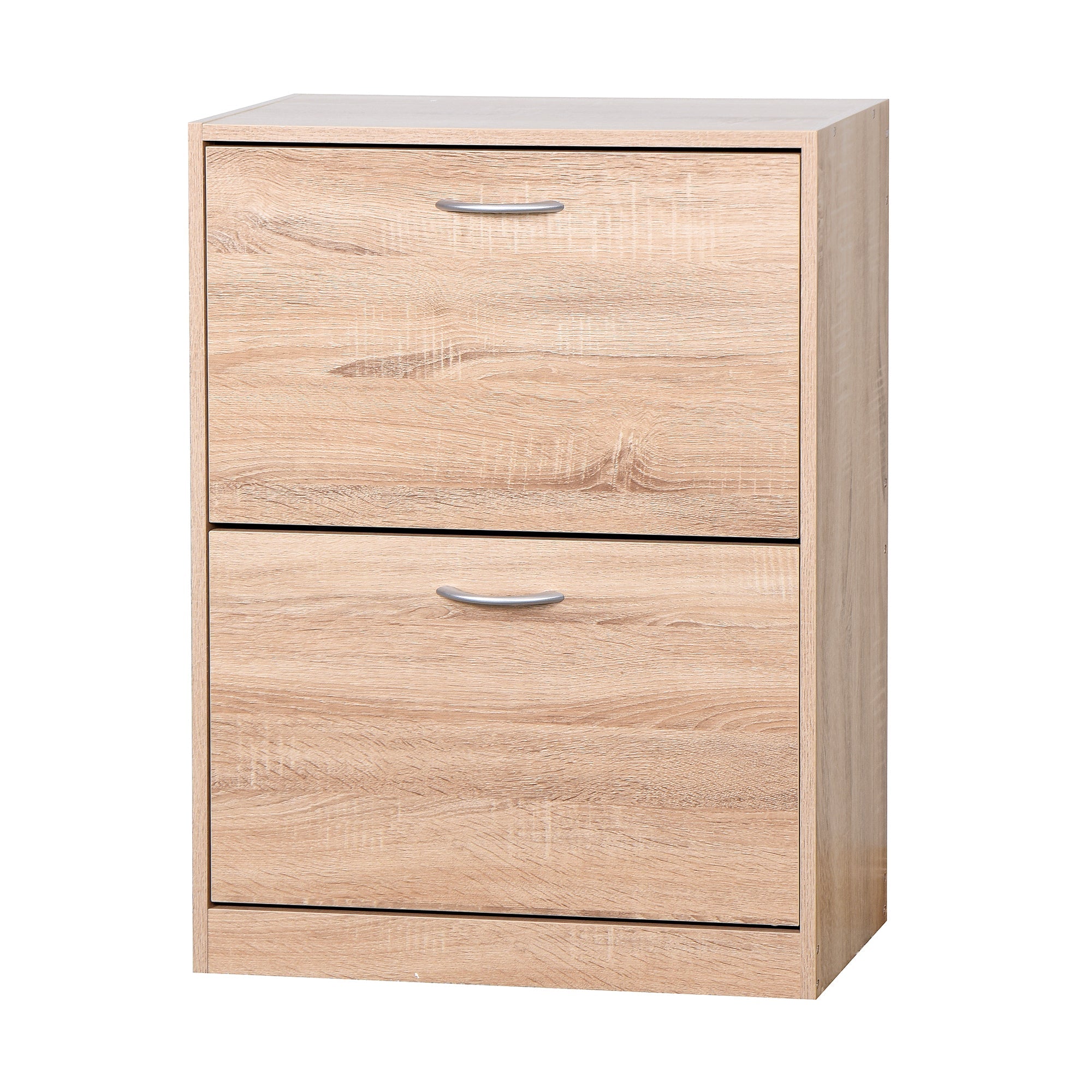 Logidon shoe cabinet oak white with 2 folding doors 62x24x80 cm