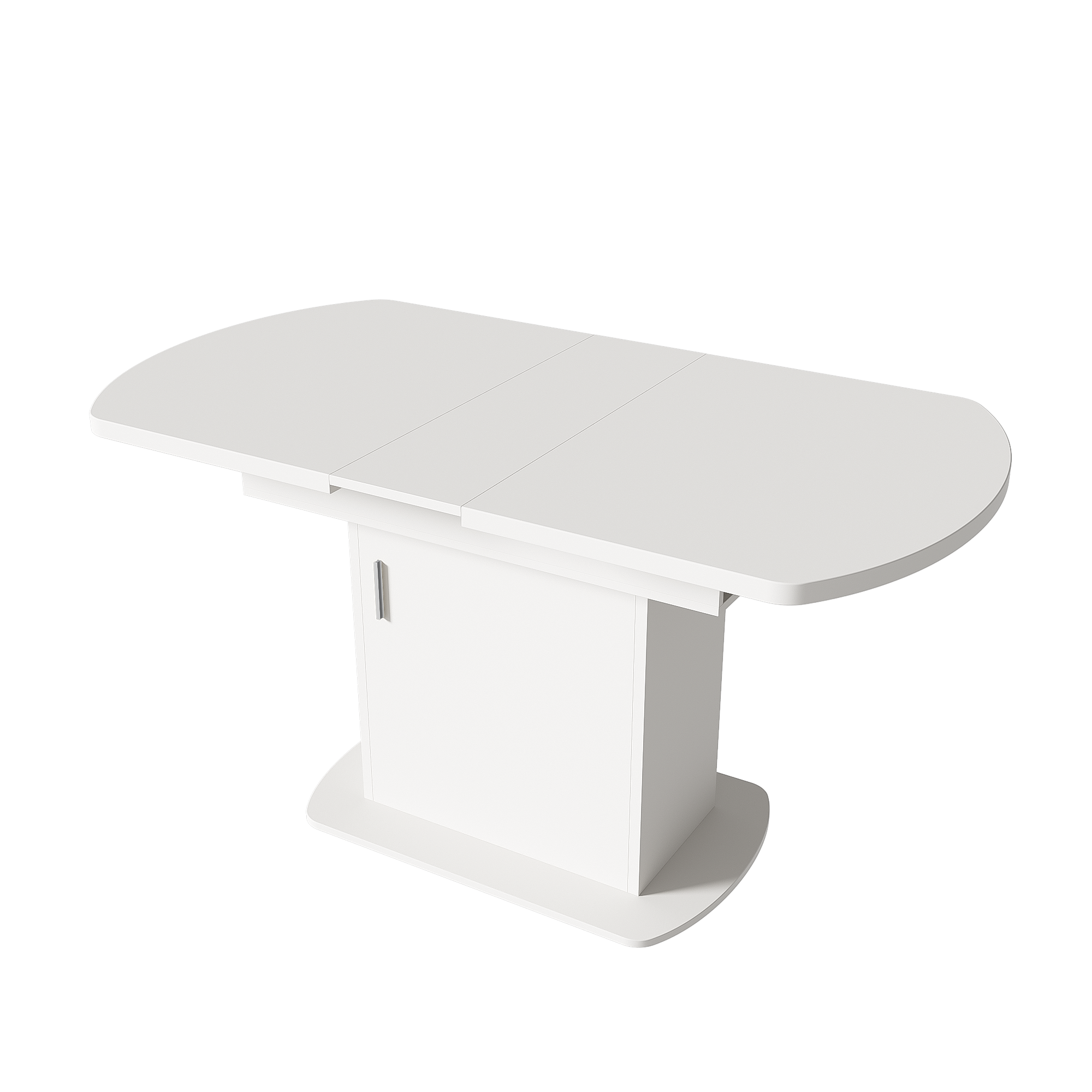 Logidon Witte Uitschuifbare Ovale Eettafel Met Opbergruimte L110/130 B70 H75