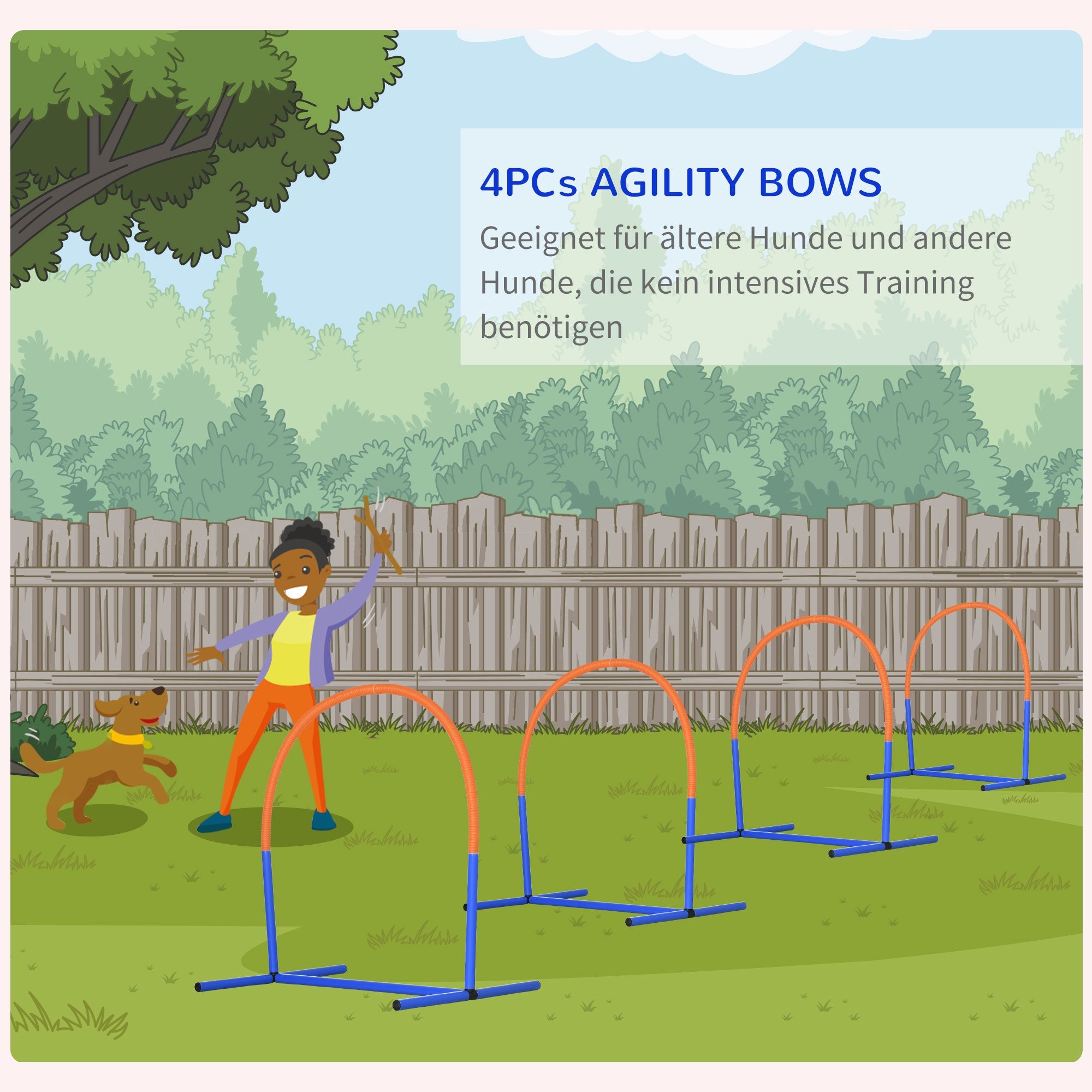 Logidon Agility Trainingsset 4-delig Blauw met draagtas