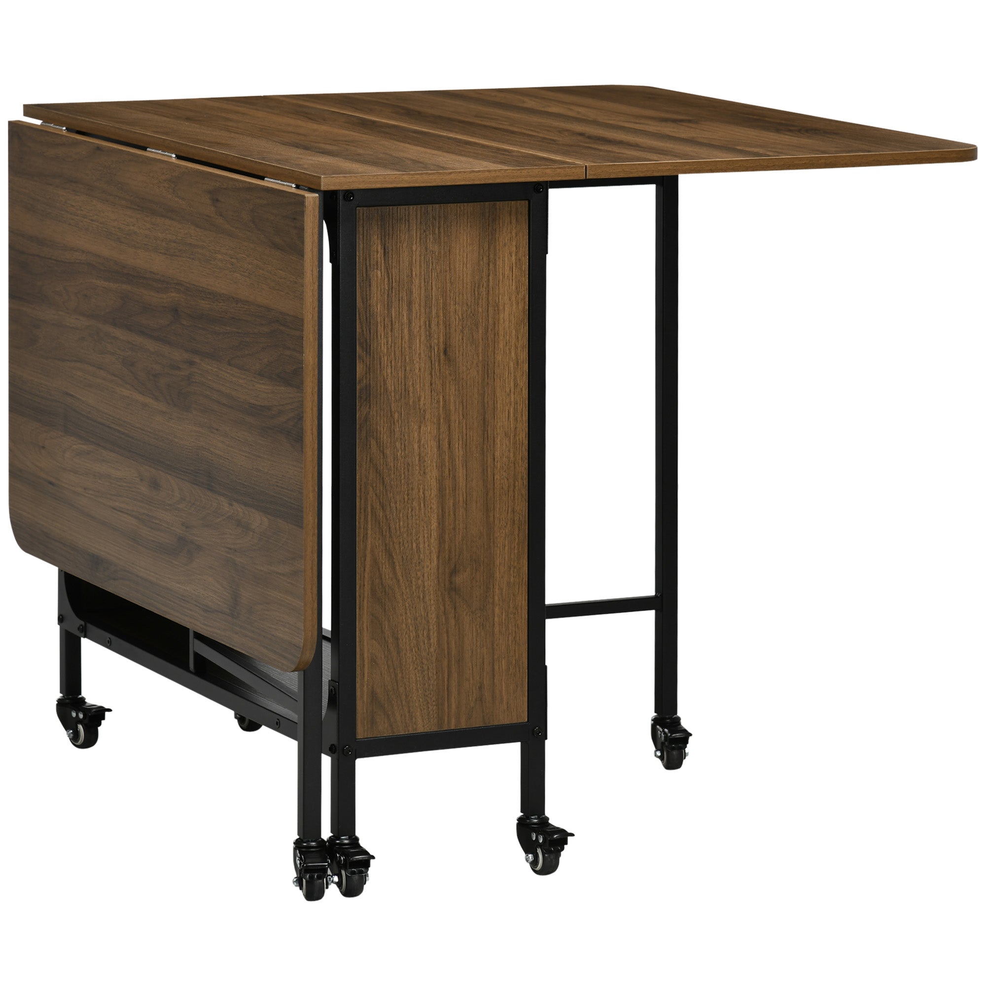 Logidon opklapbare eettafel mobiel voor 6 personen 130x80 cm lichtbruin