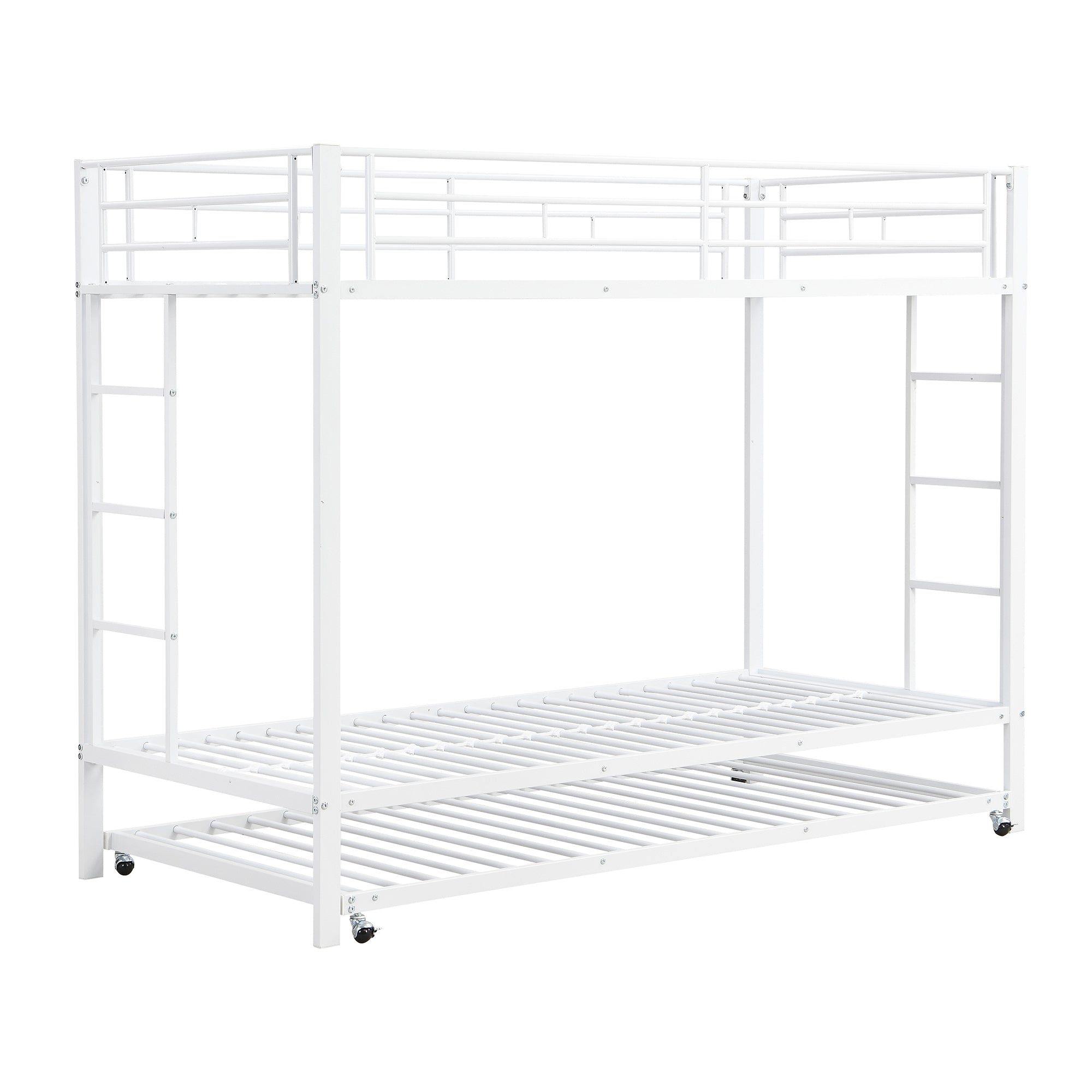 Logidon stapelbed 90x200 cm wit uitschuifbaar bed EN747 gecertificeerd