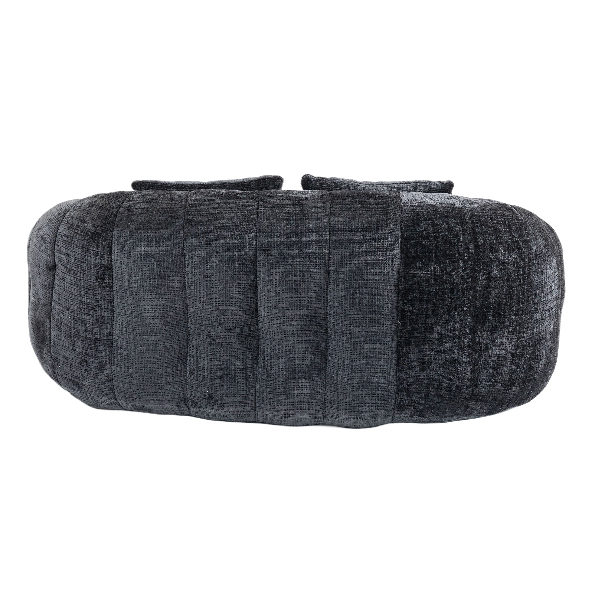 Logidon Luxe Zitzak met Hoge Rug Chenille Zwart 150x95 cm