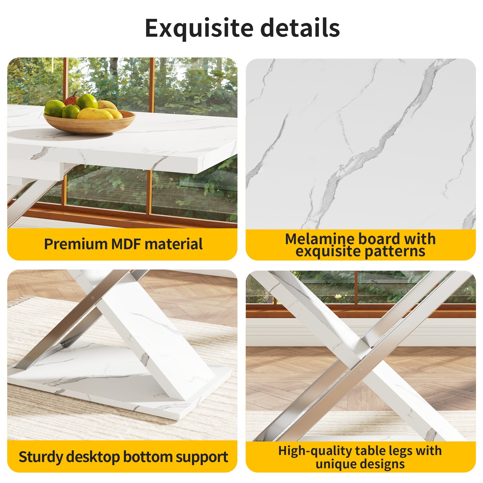 Logidon Uitschuifbare eettafel wit 118-157 cm met gekruiste poten
