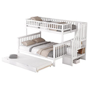 Logidon stapelbed wit 90x200 en 140x200 met rolcontainertrap